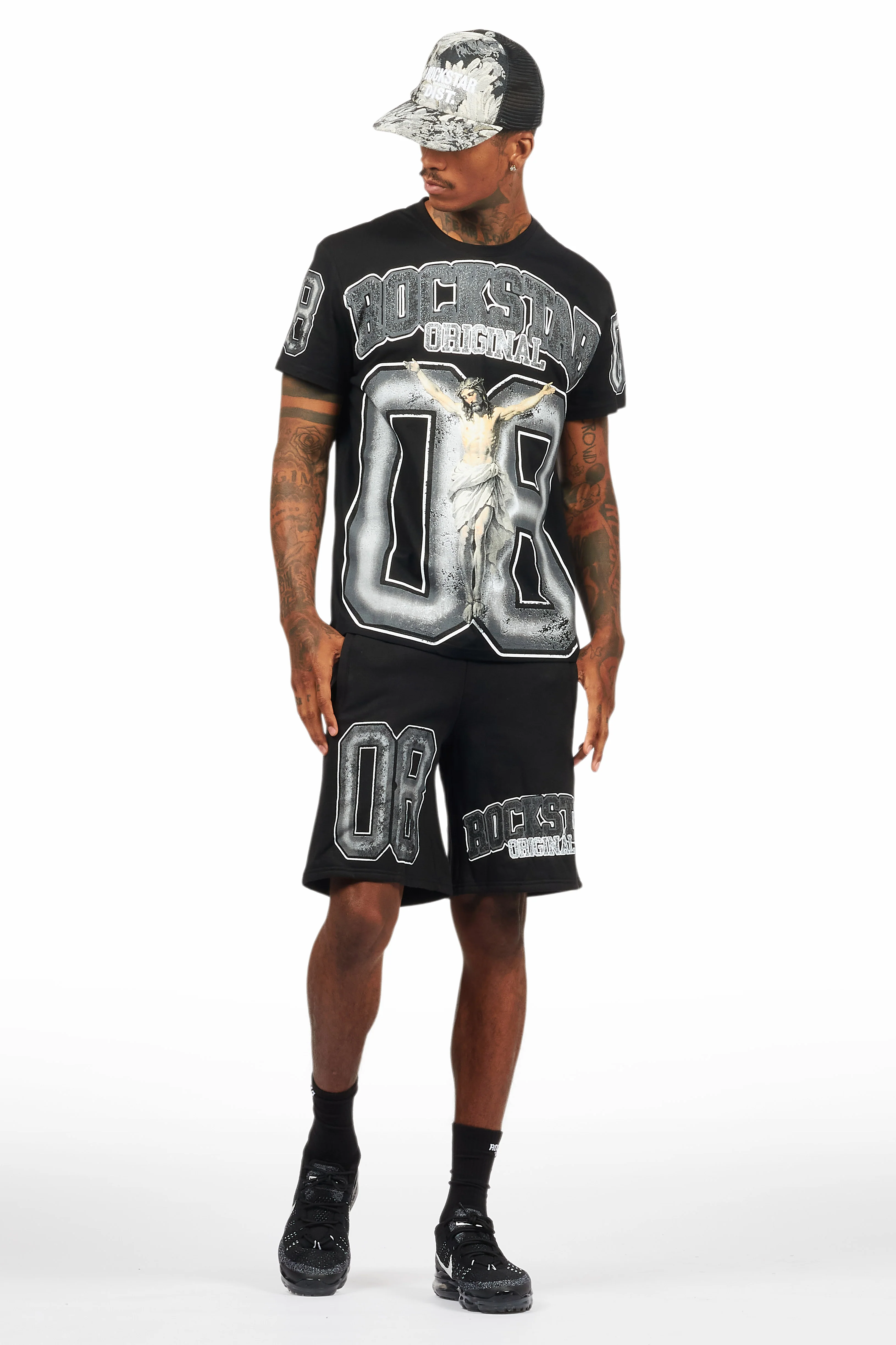 Fields Black/Grey T-Shirt Short Set - Image 3