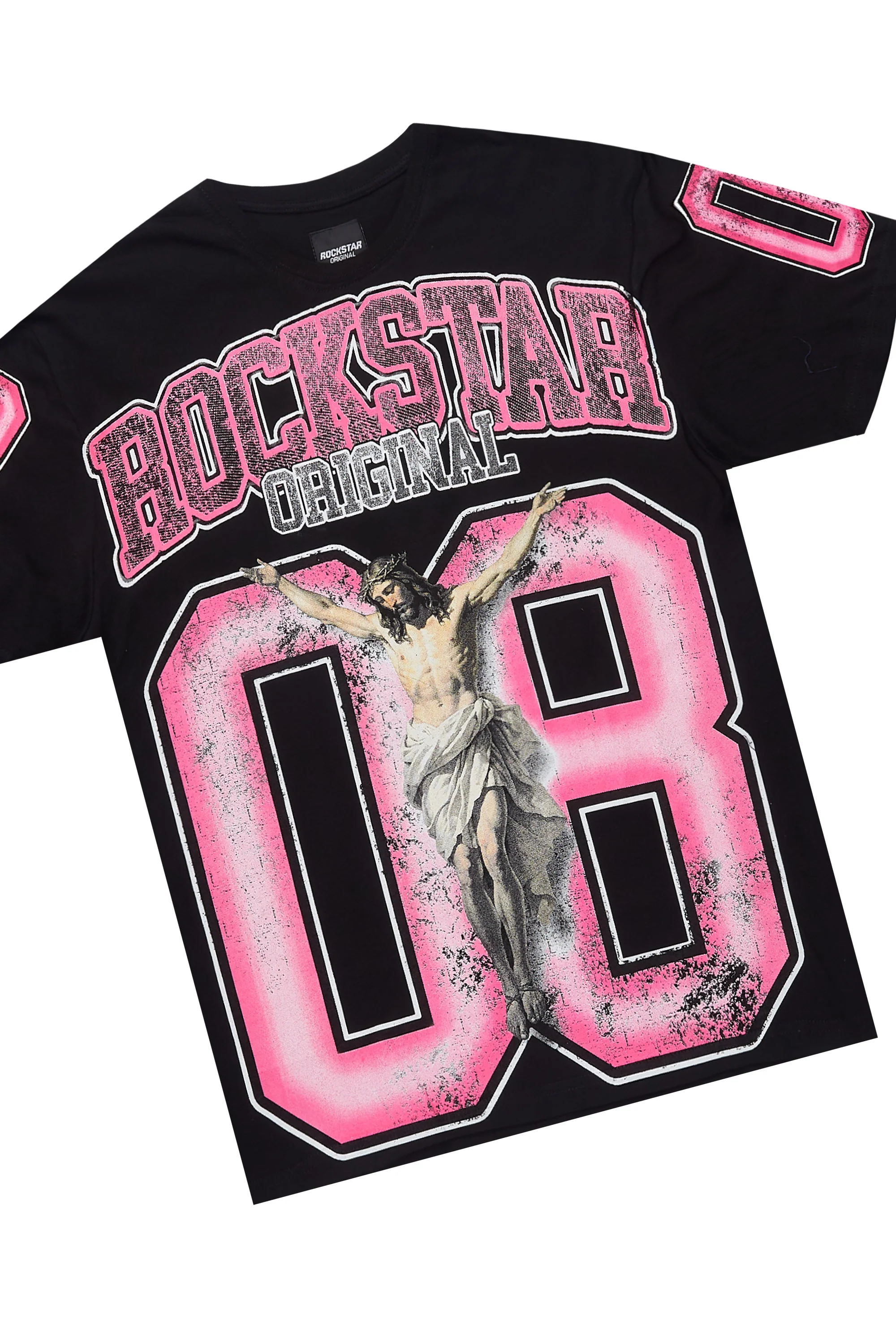 Fields Black/Pink T-Shirt Short Set - Image 5