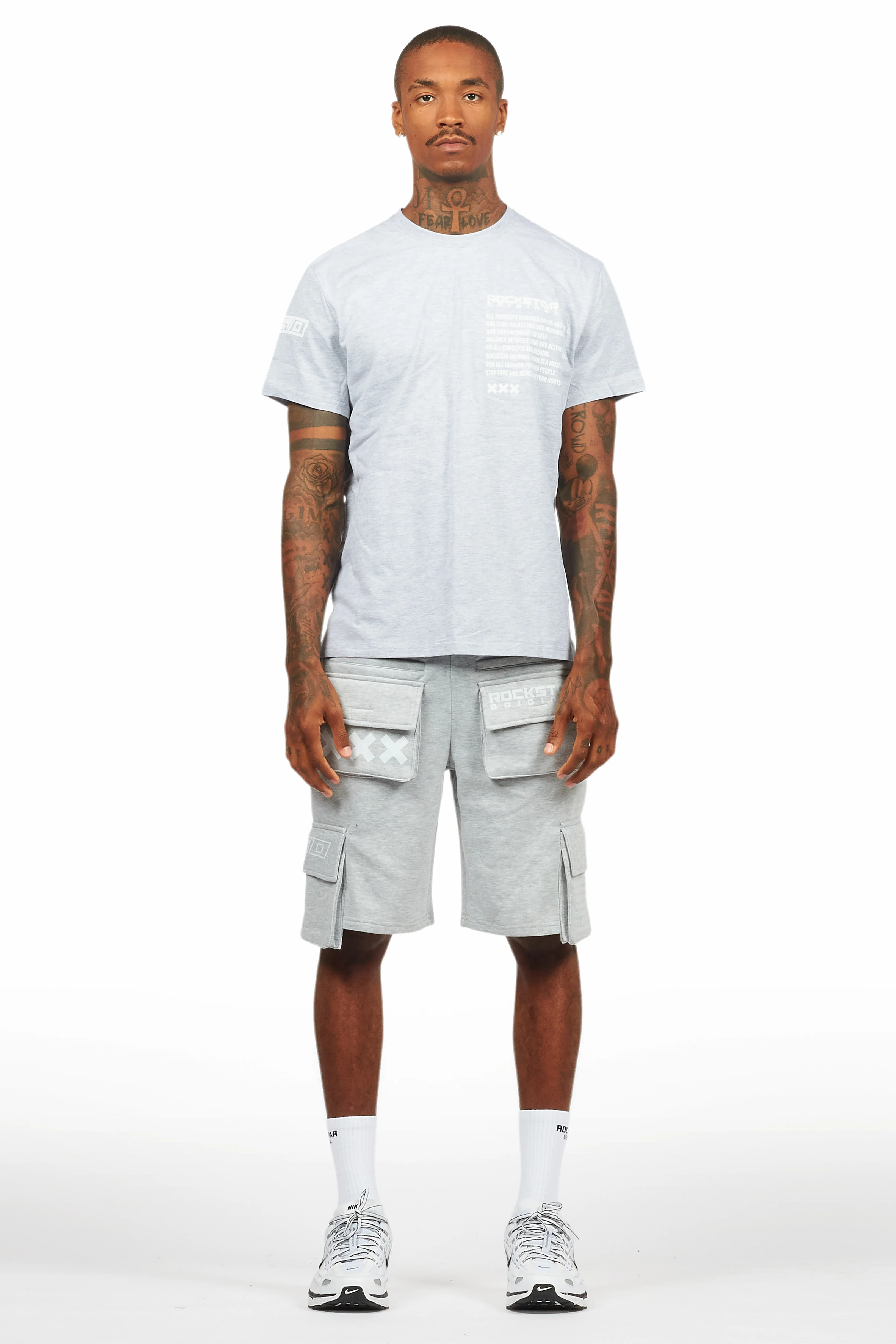 Jash Heather Grey Short Set - Image 2