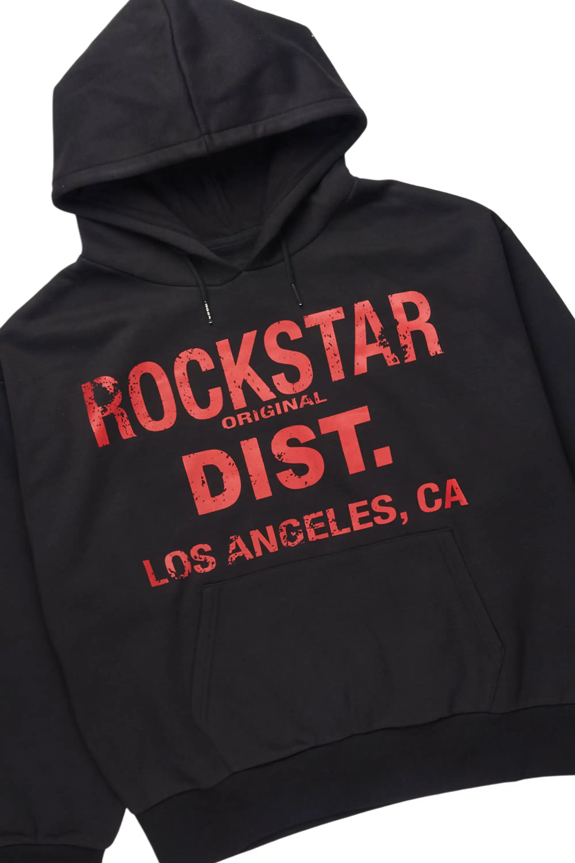 Saxon Black/Red Hoodie/Stacked Flare Jean Set - Image 6