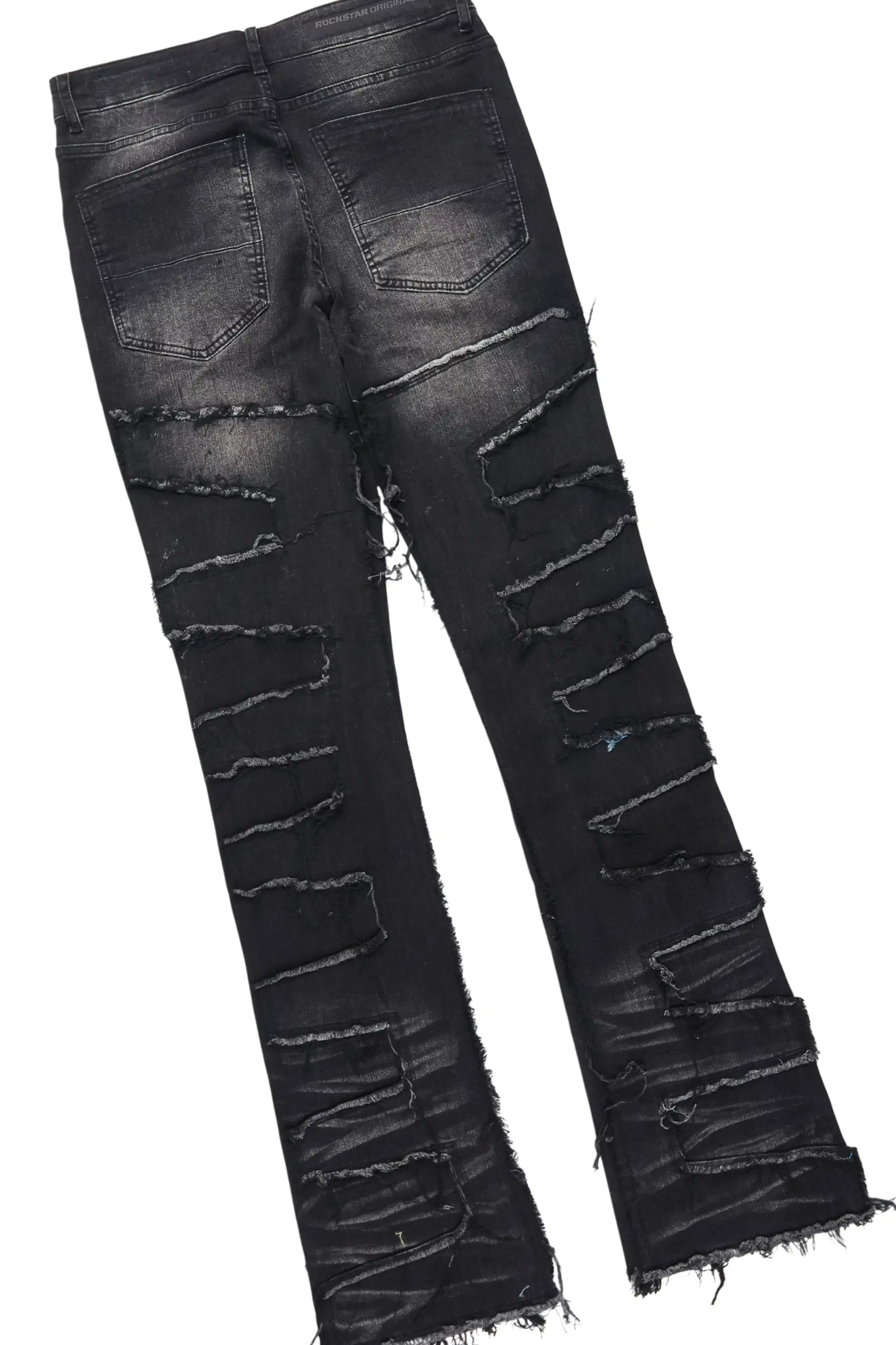 Saxon Black/Red Hoodie/Stacked Flare Jean Set - Image 8