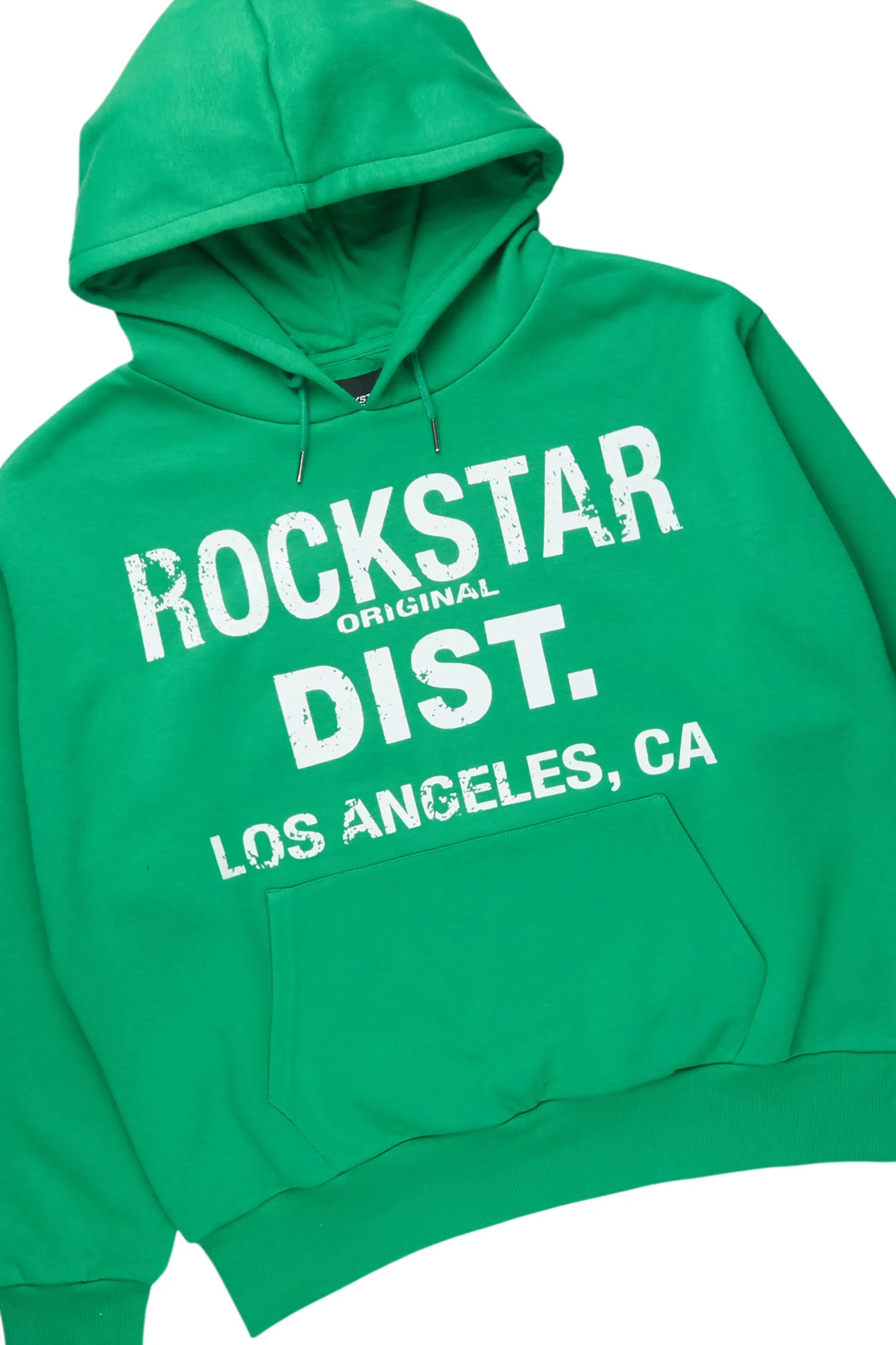 Saxon Green/Blue Hoodie/Stacked Flare Jean Set - Image 6