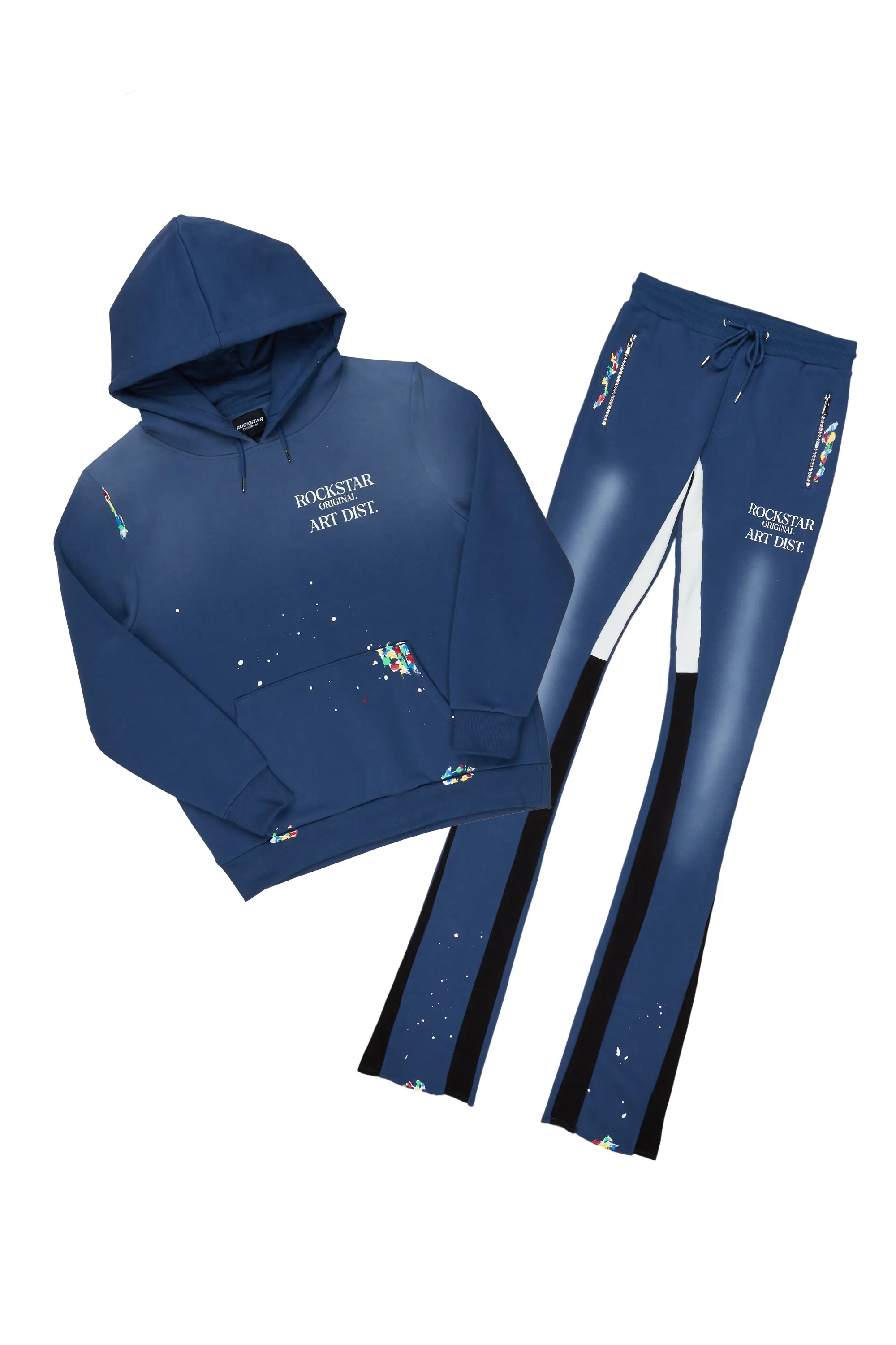 Rockstar Art Dist. Navy Super Stacked Pant Set - Image 2
