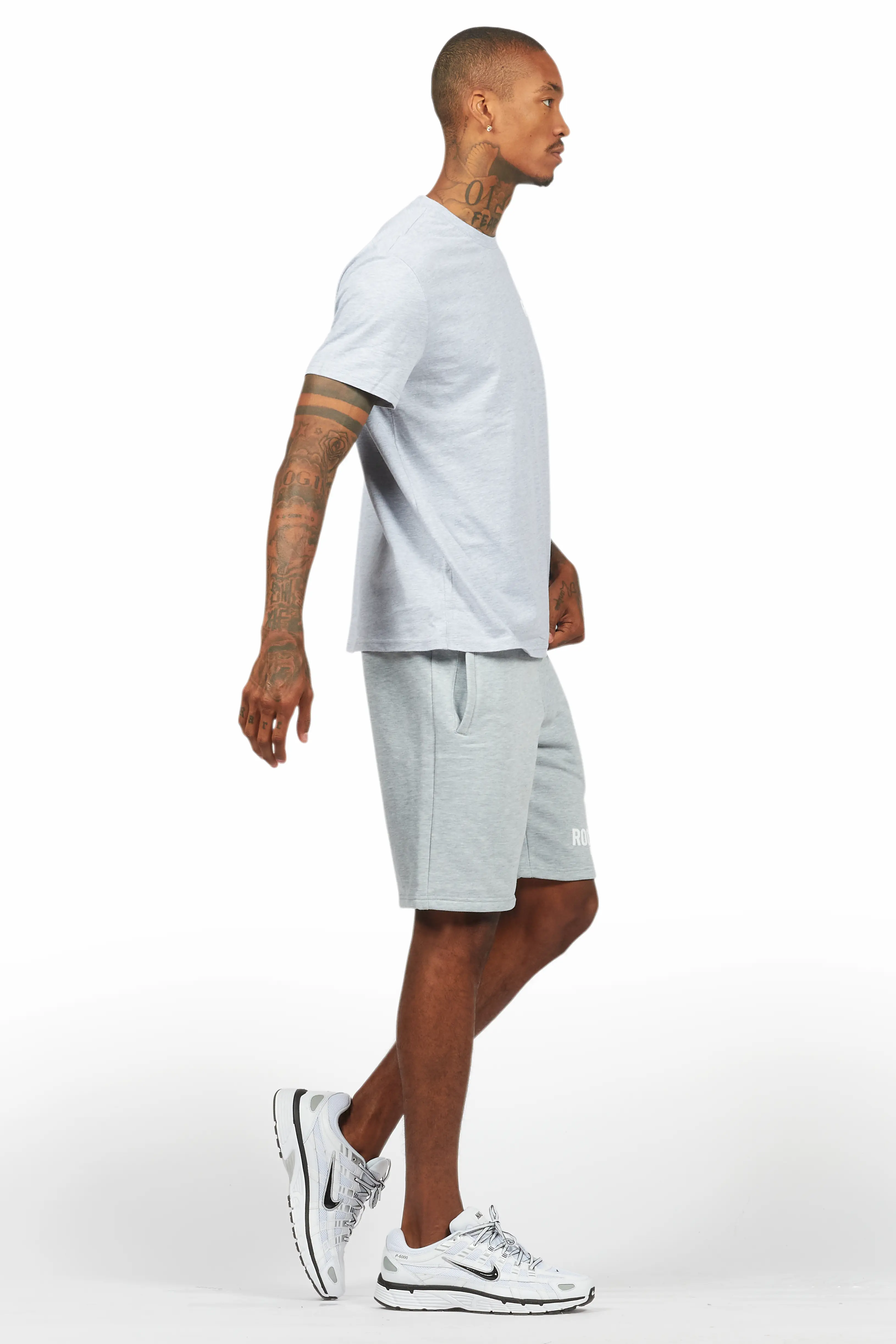 Sana Heather Grey Short Set - Image 3