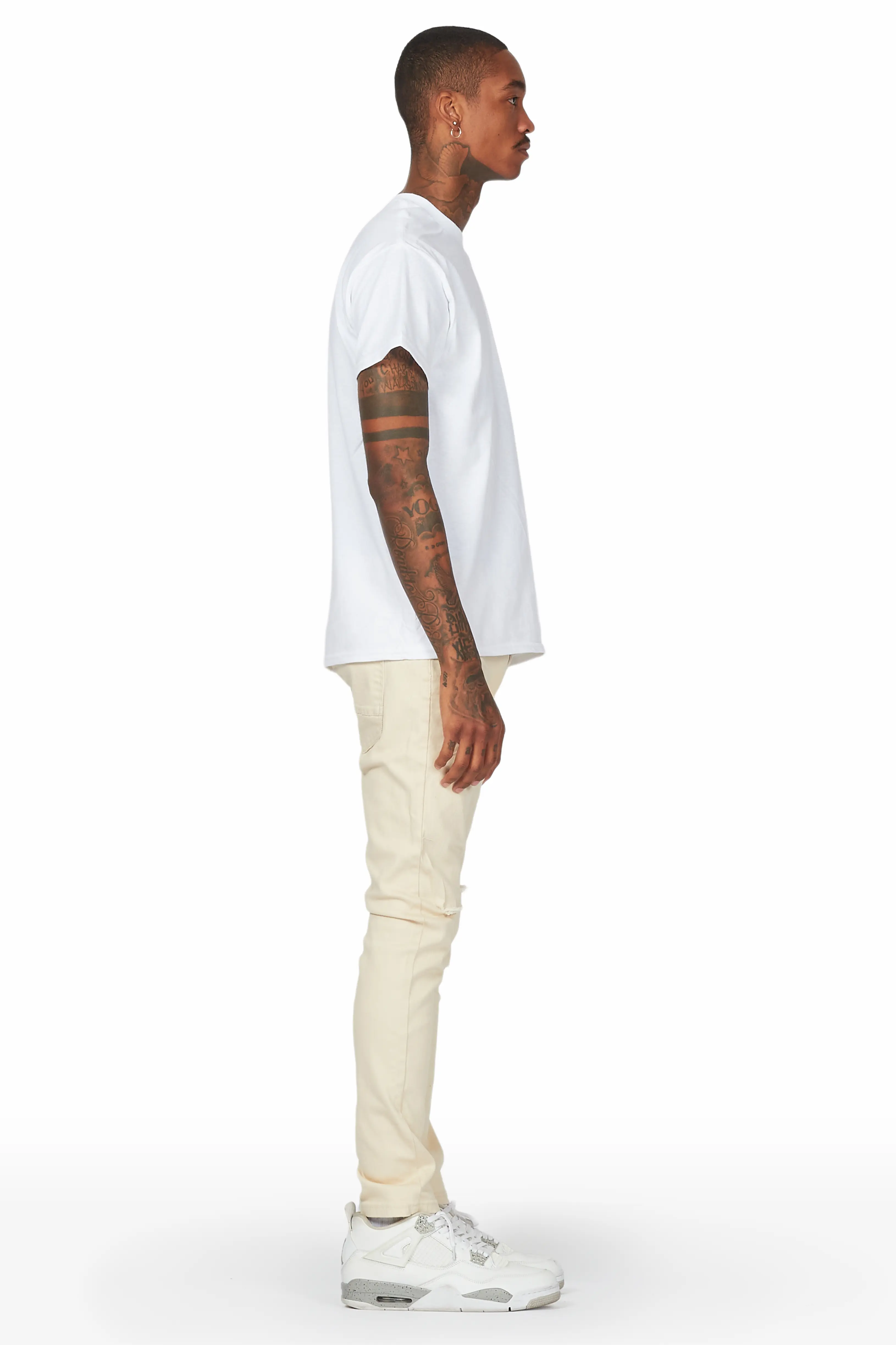 Lake White/Beige T-Shirt/Slim Fit Jean Bundle - Image 3