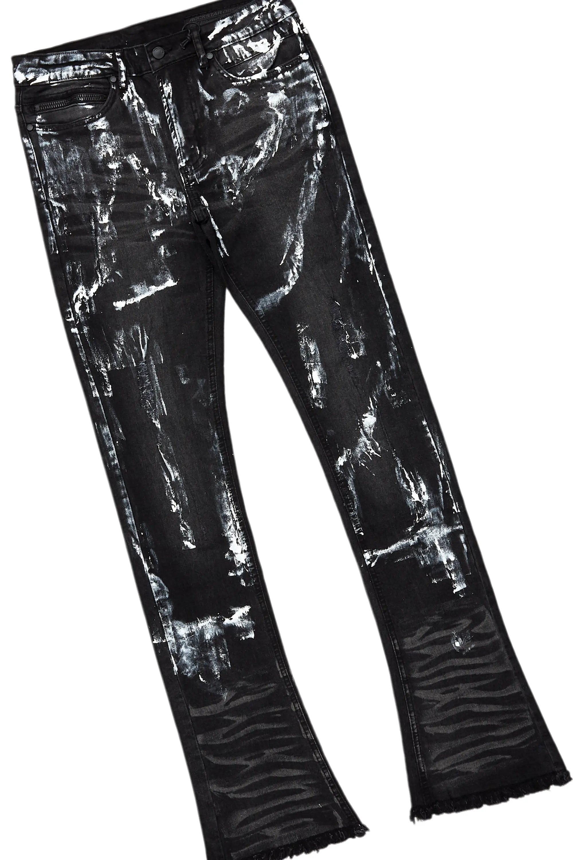 Bubble White/Black T-Shirt/Stacked Flare Jean Set - Image 4