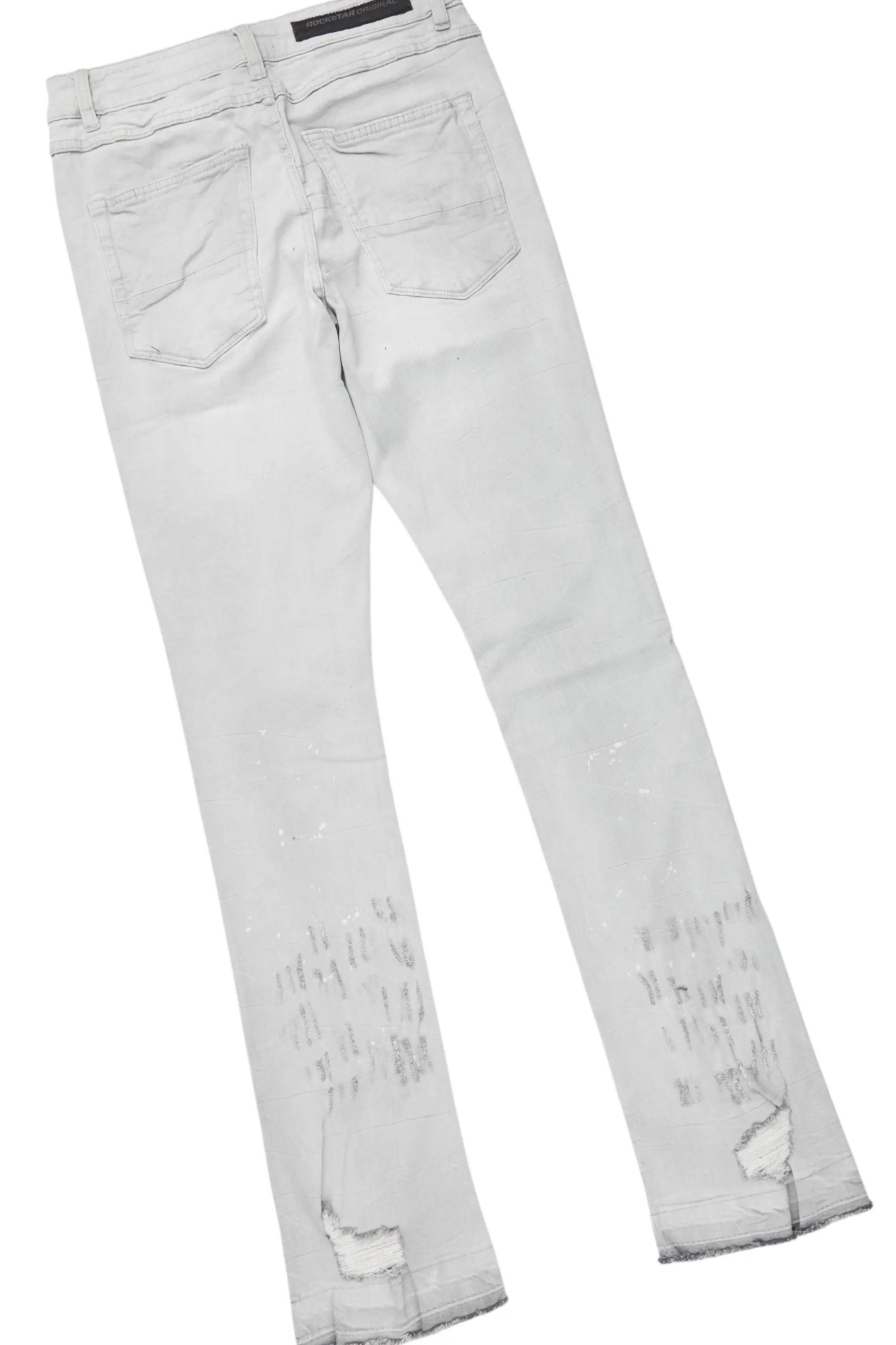 Danby Charcoal Long Sleeve T-Shirt/Stacked Flare Jean Set - Image 4