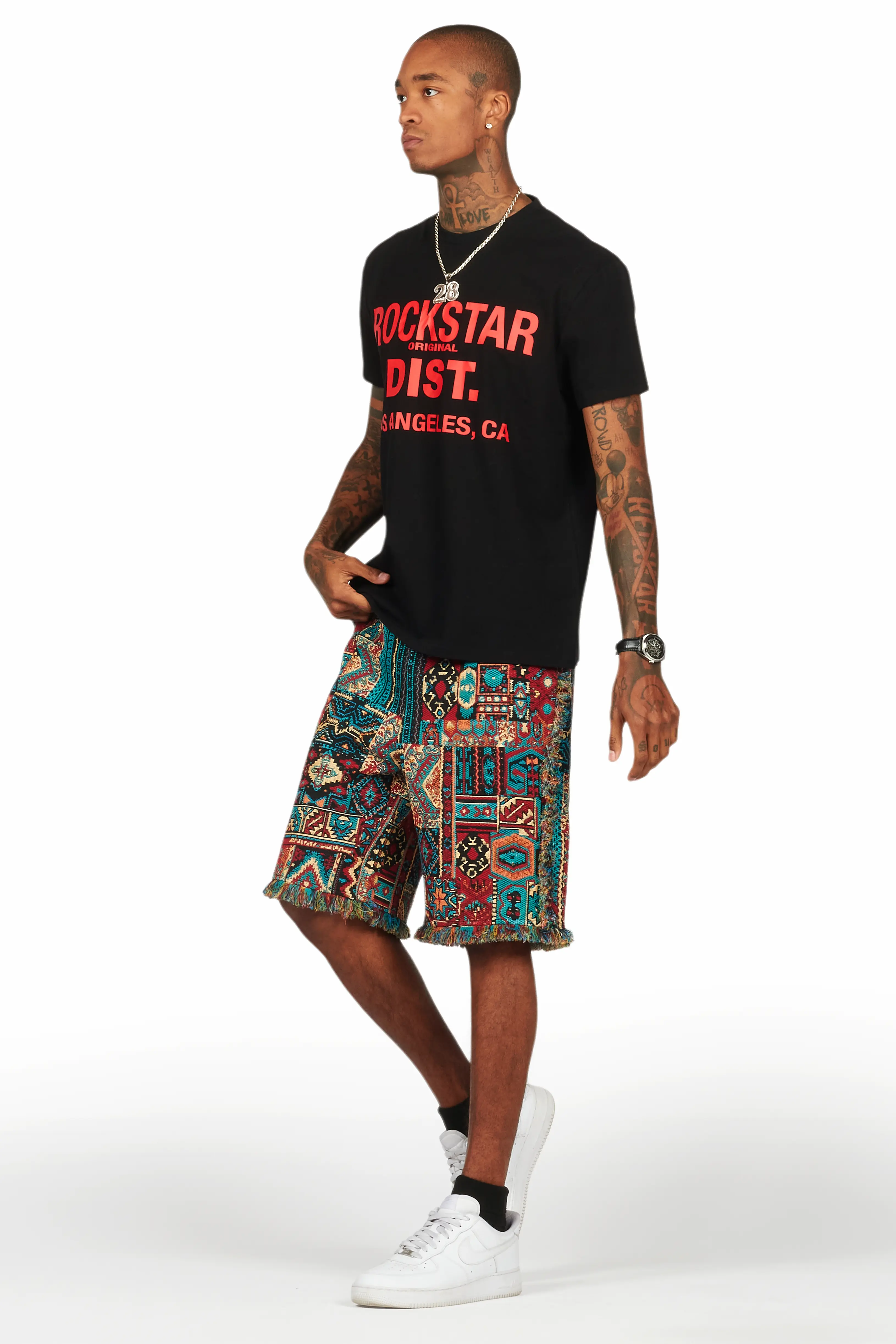 Tappy Black/Blue T-Shirt Short Set - Image 5