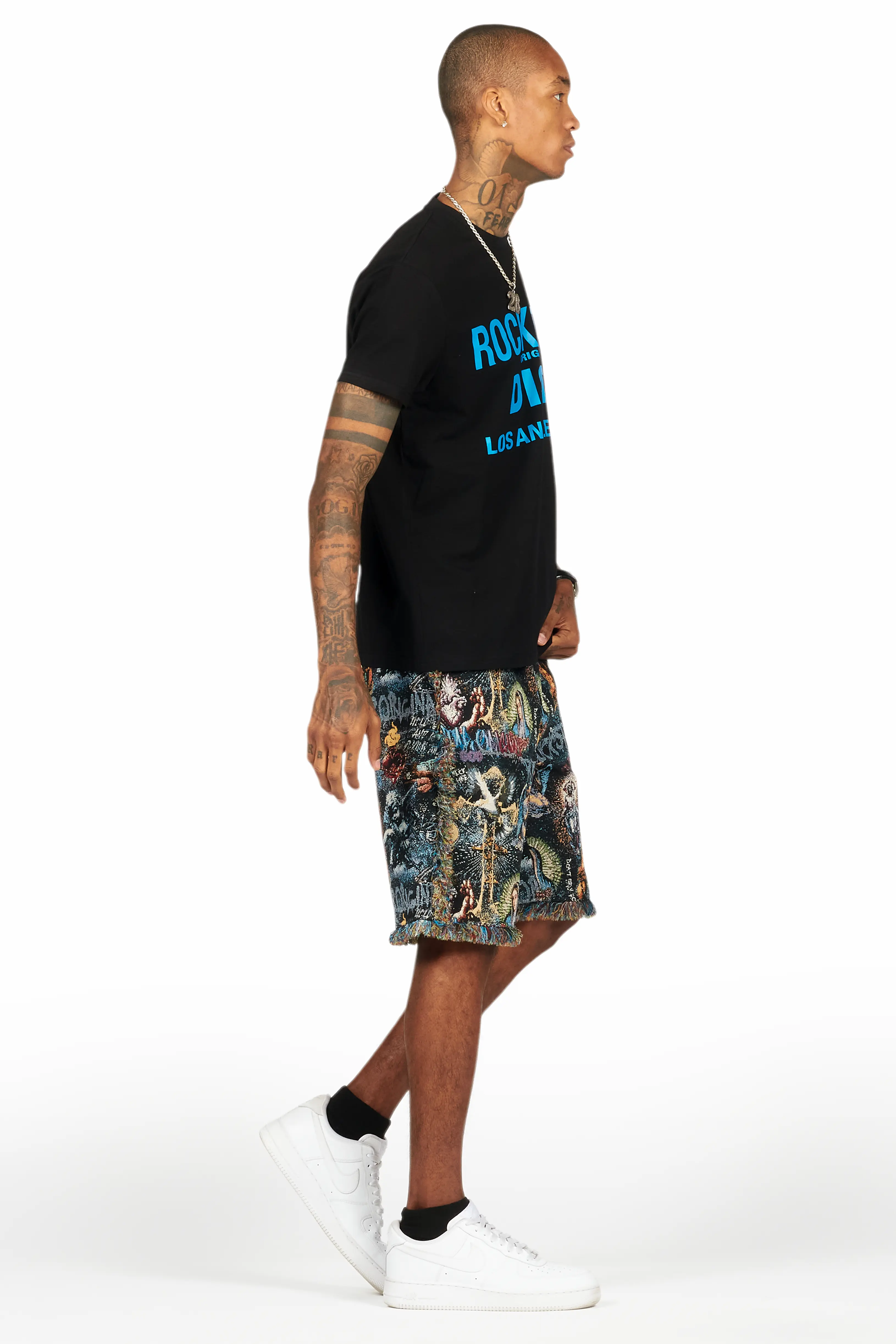 Tappy Black/Multi T-Shirt Short Set - Image 3
