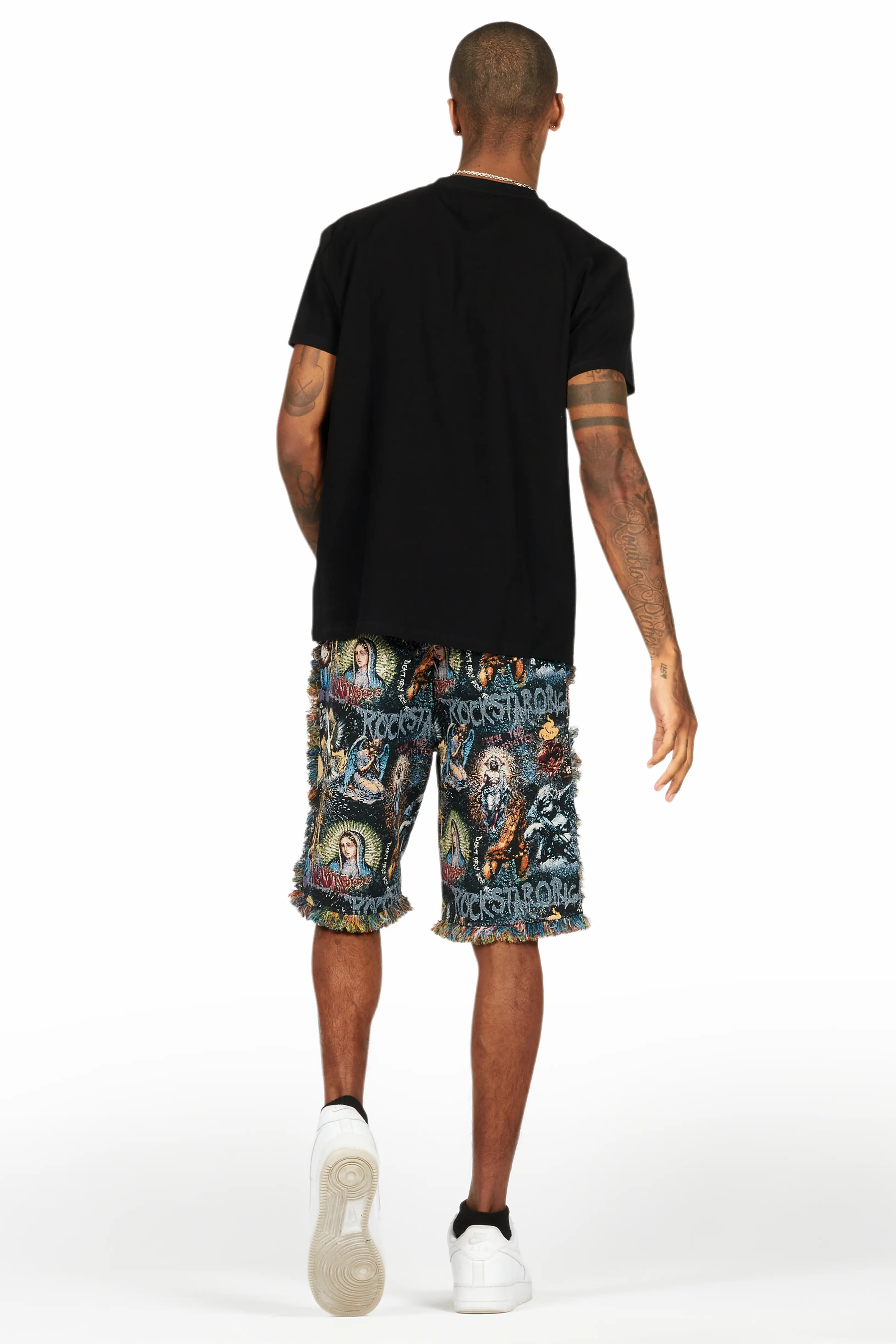 Tappy Black/Multi T-Shirt Short Set - Image 4