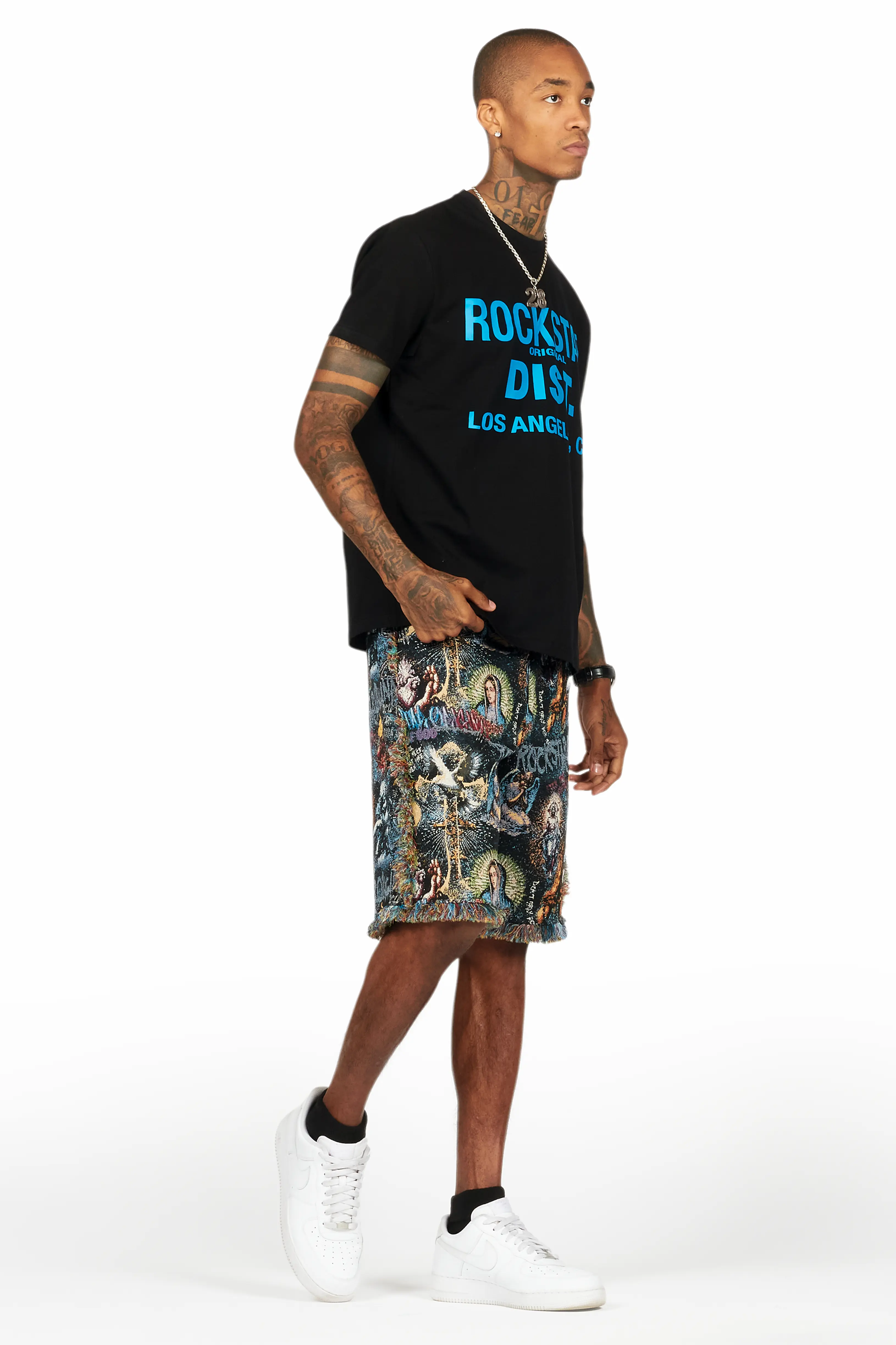 Tappy Black/Multi T-Shirt Short Set - Image 6