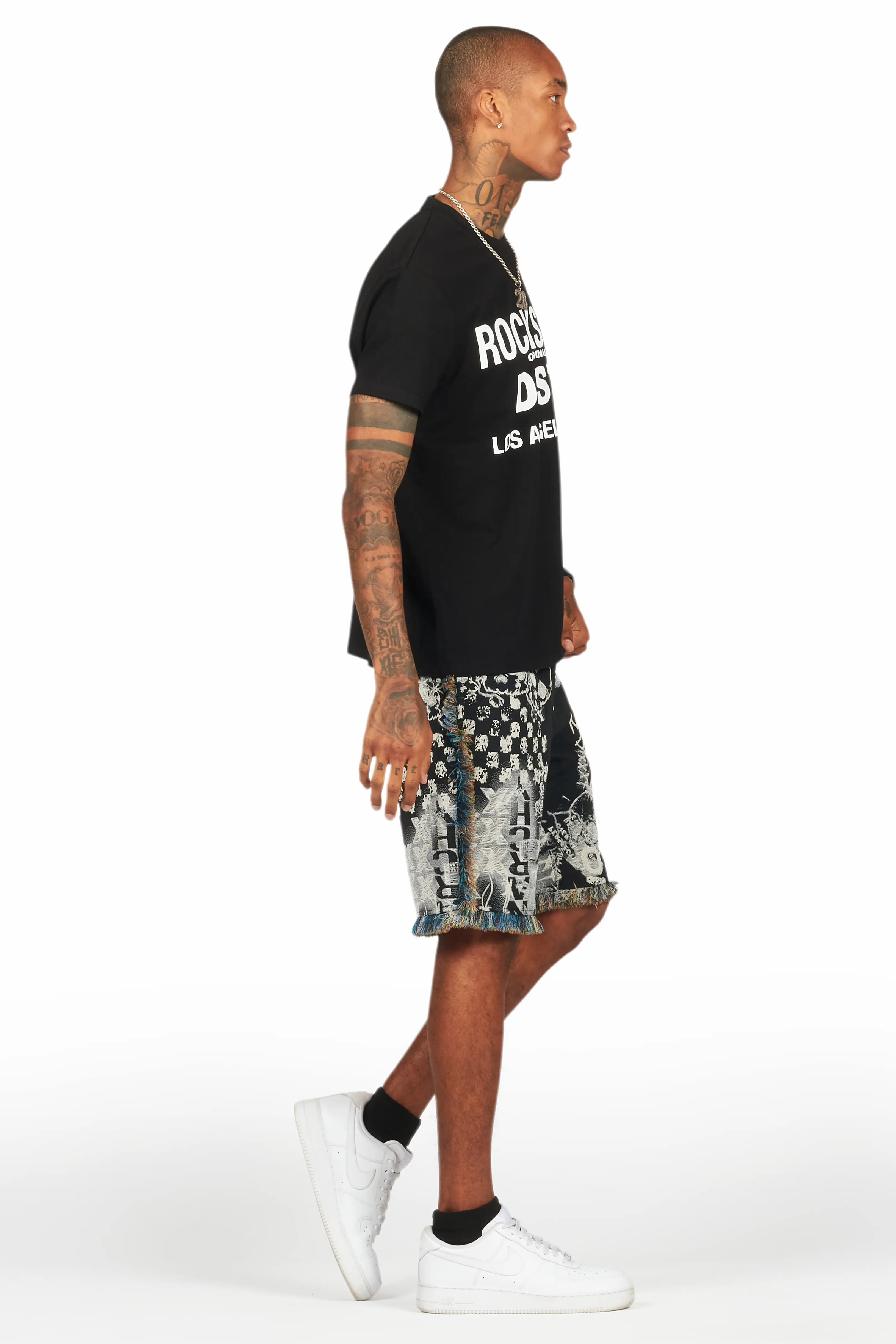 Tappy Black/White T-Shirt Short Set - Image 3