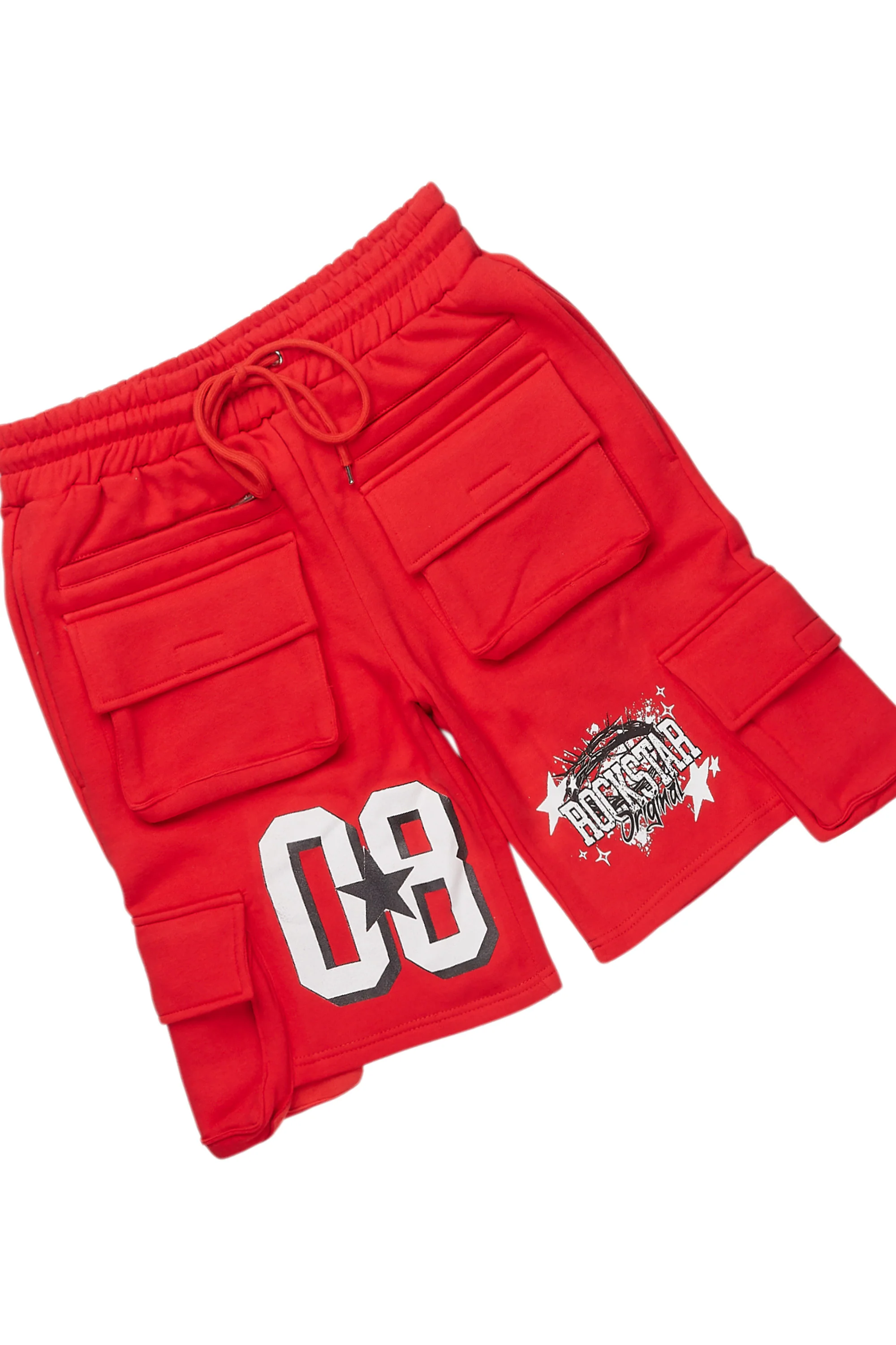 AllStar Red/White T-Shirt Cargo Short Set - Image 6