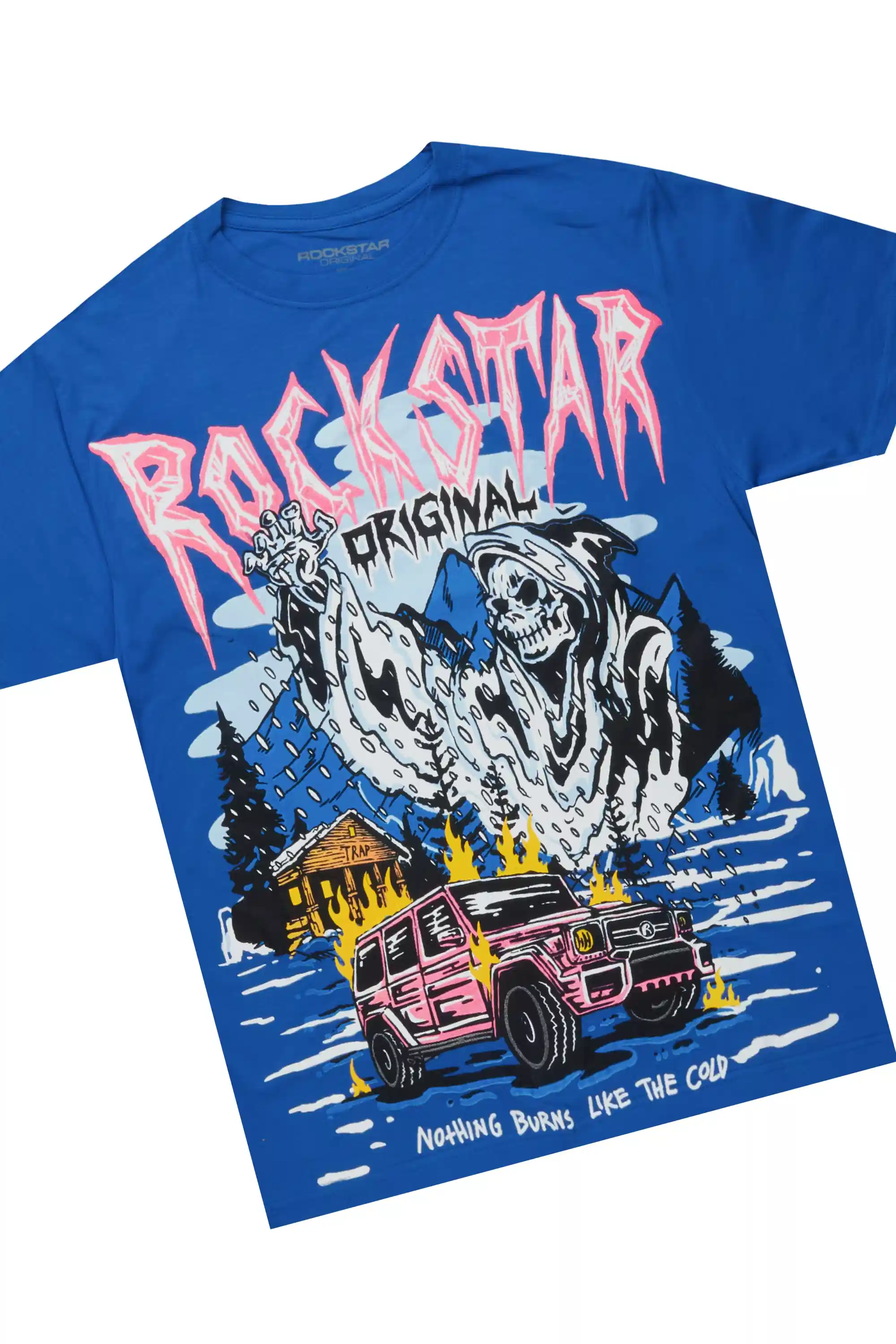 Kip Royal Blue T-Shirt/Denim Short Set - Image 2