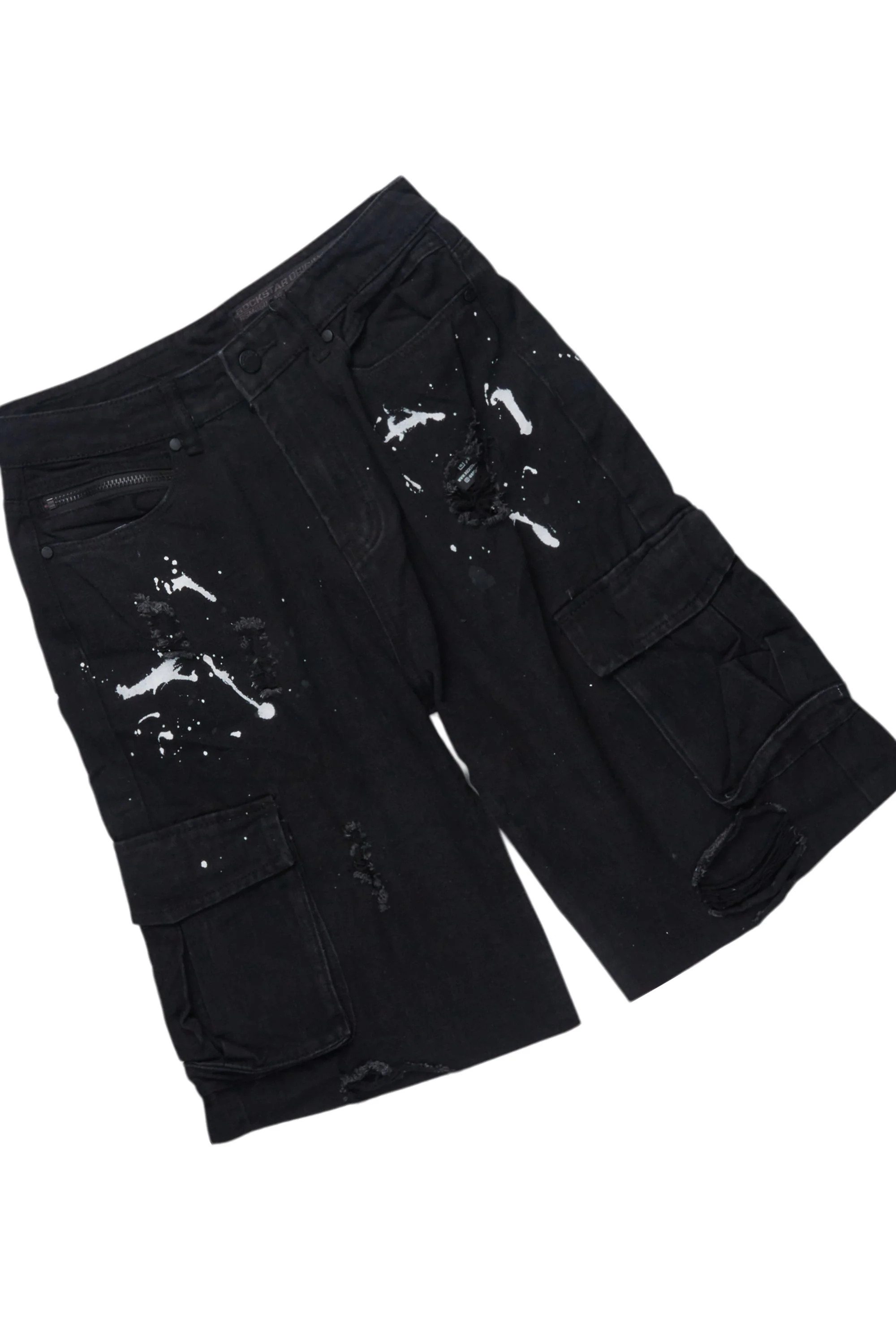 Bubble Black/White T-Shirt/Denim Short Set - Image 9