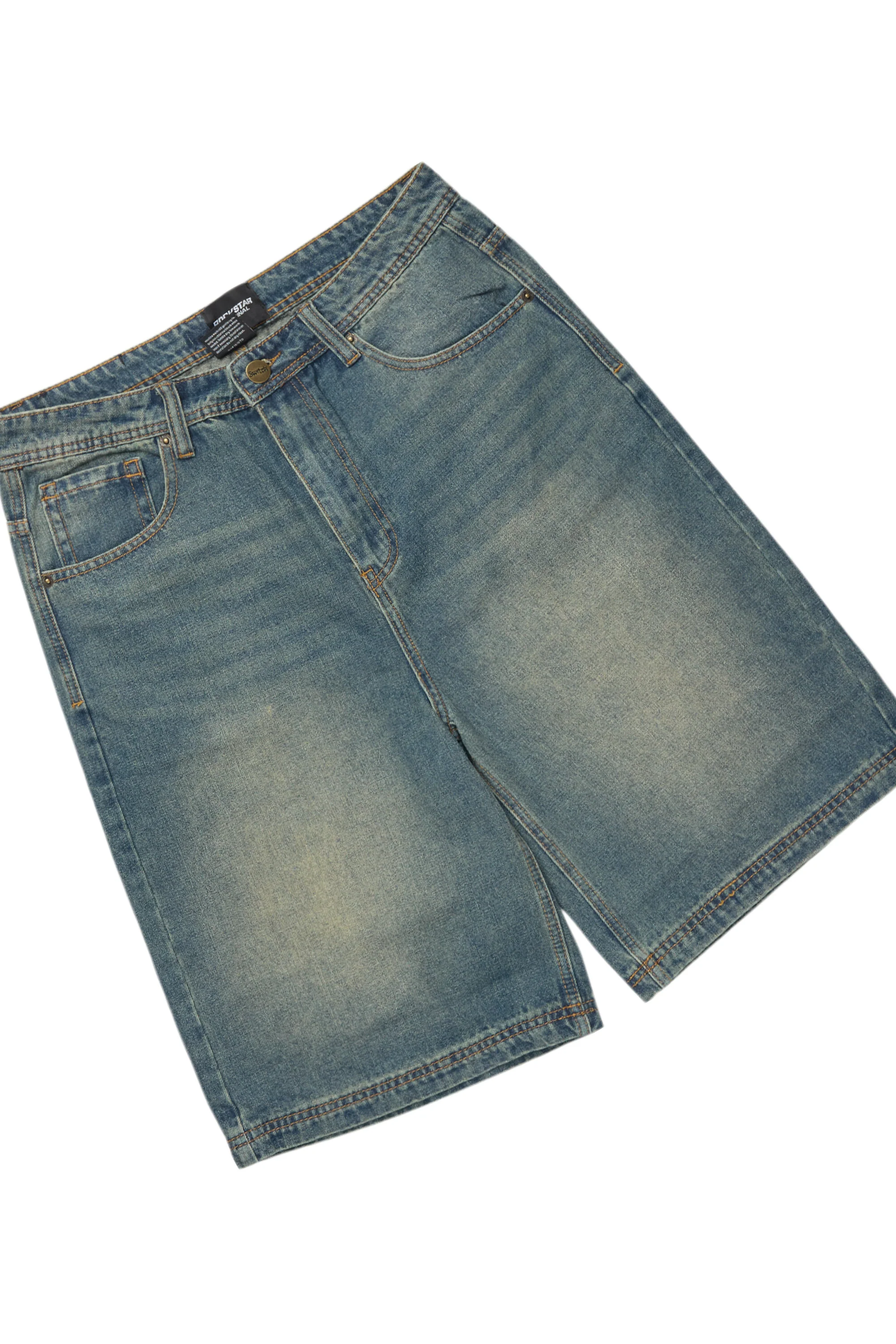 Deiter Heather Grey Muscle Tee/Denim Jort Set - Image 9
