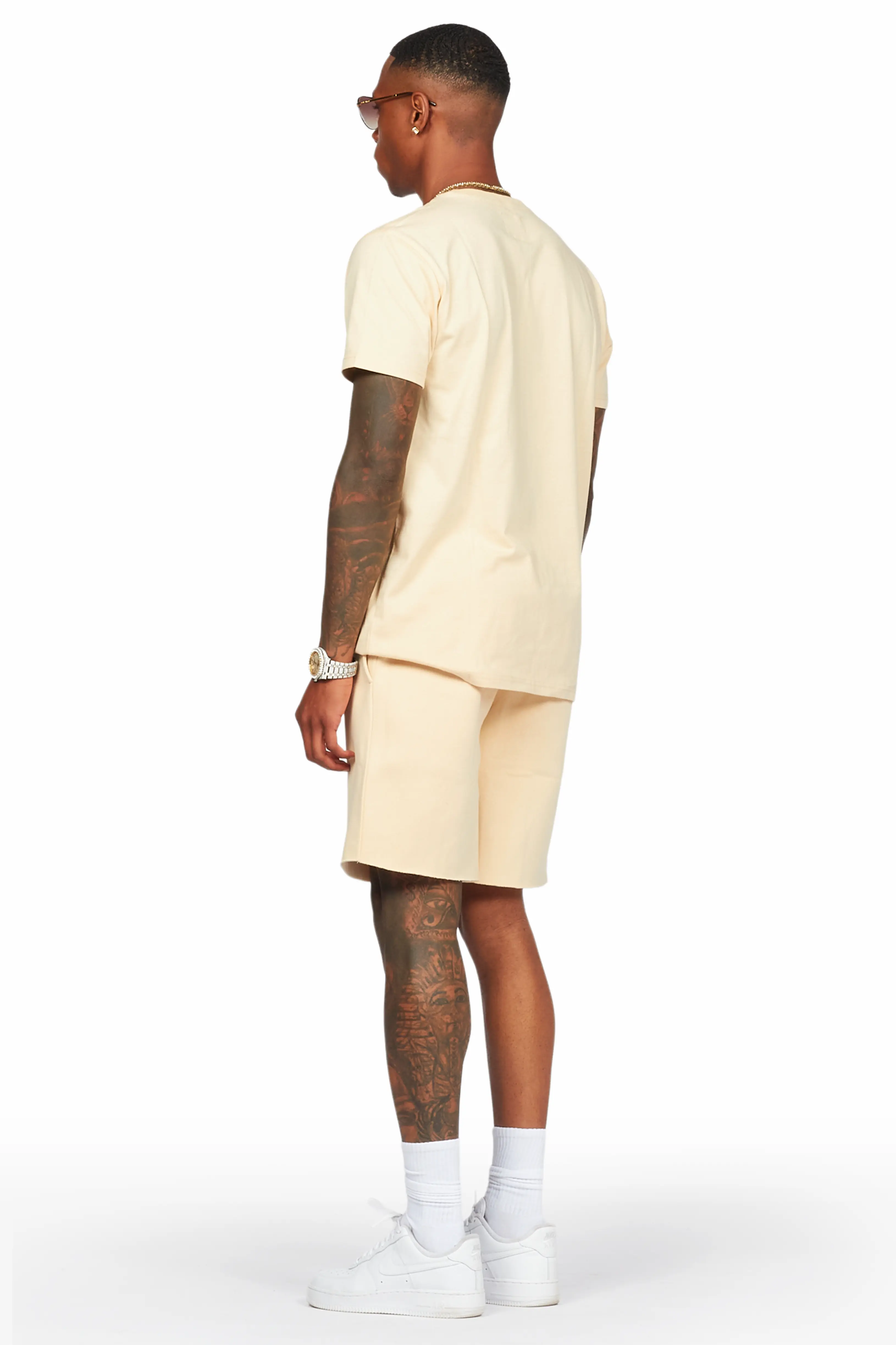 Tabor Beige T-Shirt/Short Set - Image 10