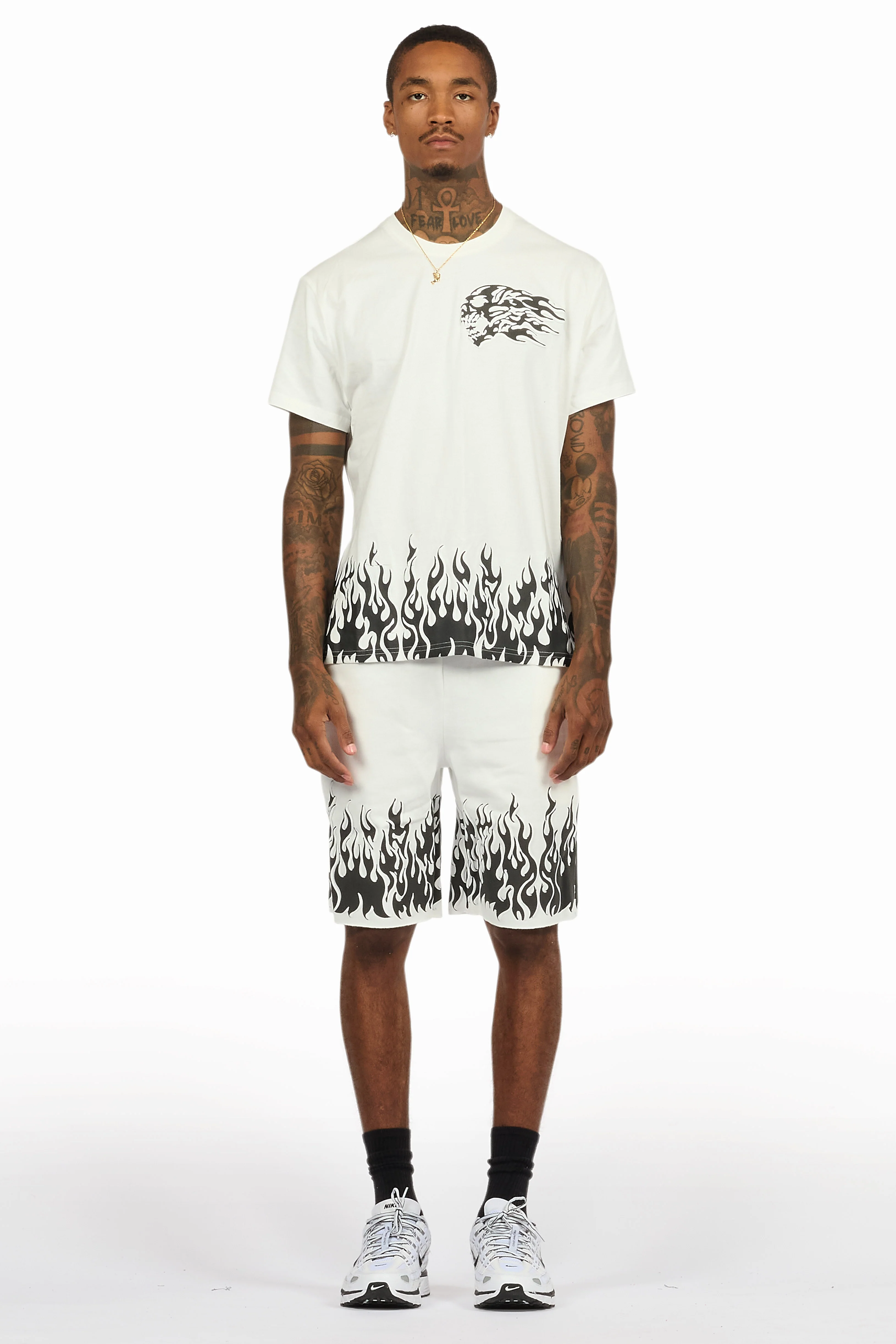 Bubble White T-Shirt/Short Set - Image 2