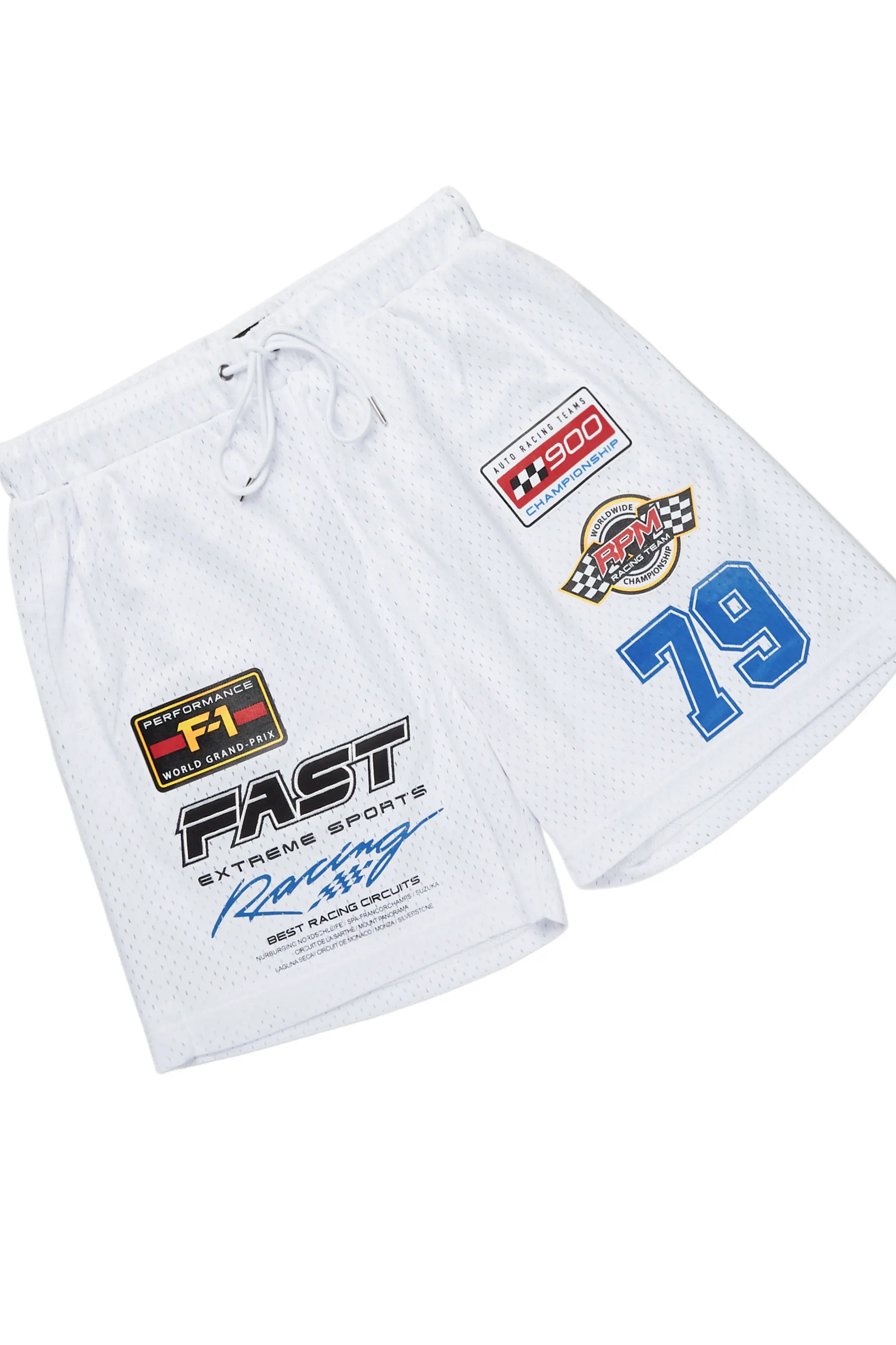 Takato White Mesh Jersey Short Set - Image 9