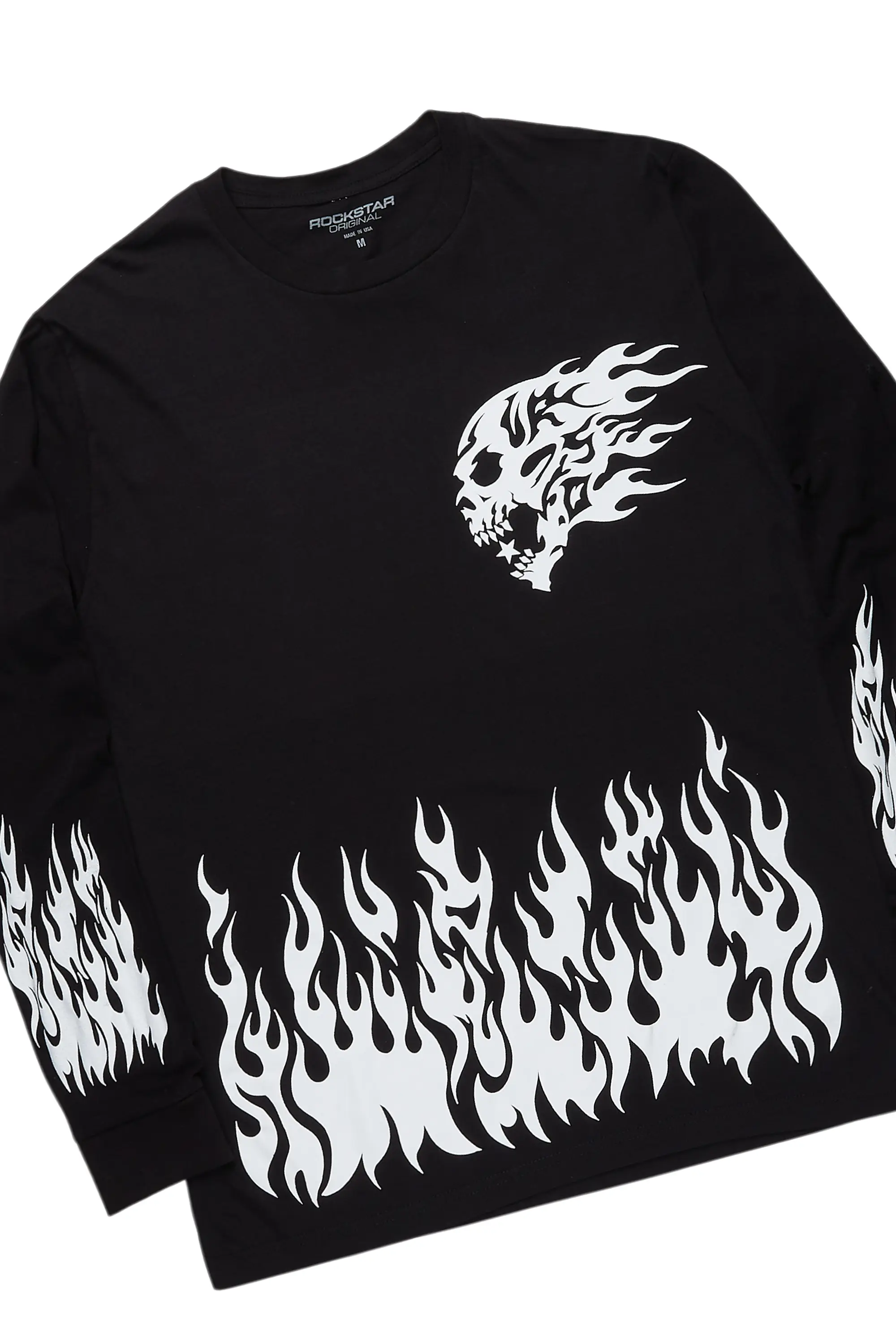 Ashanna Black Long Sleeve T-Shirt Short Set - Image 6