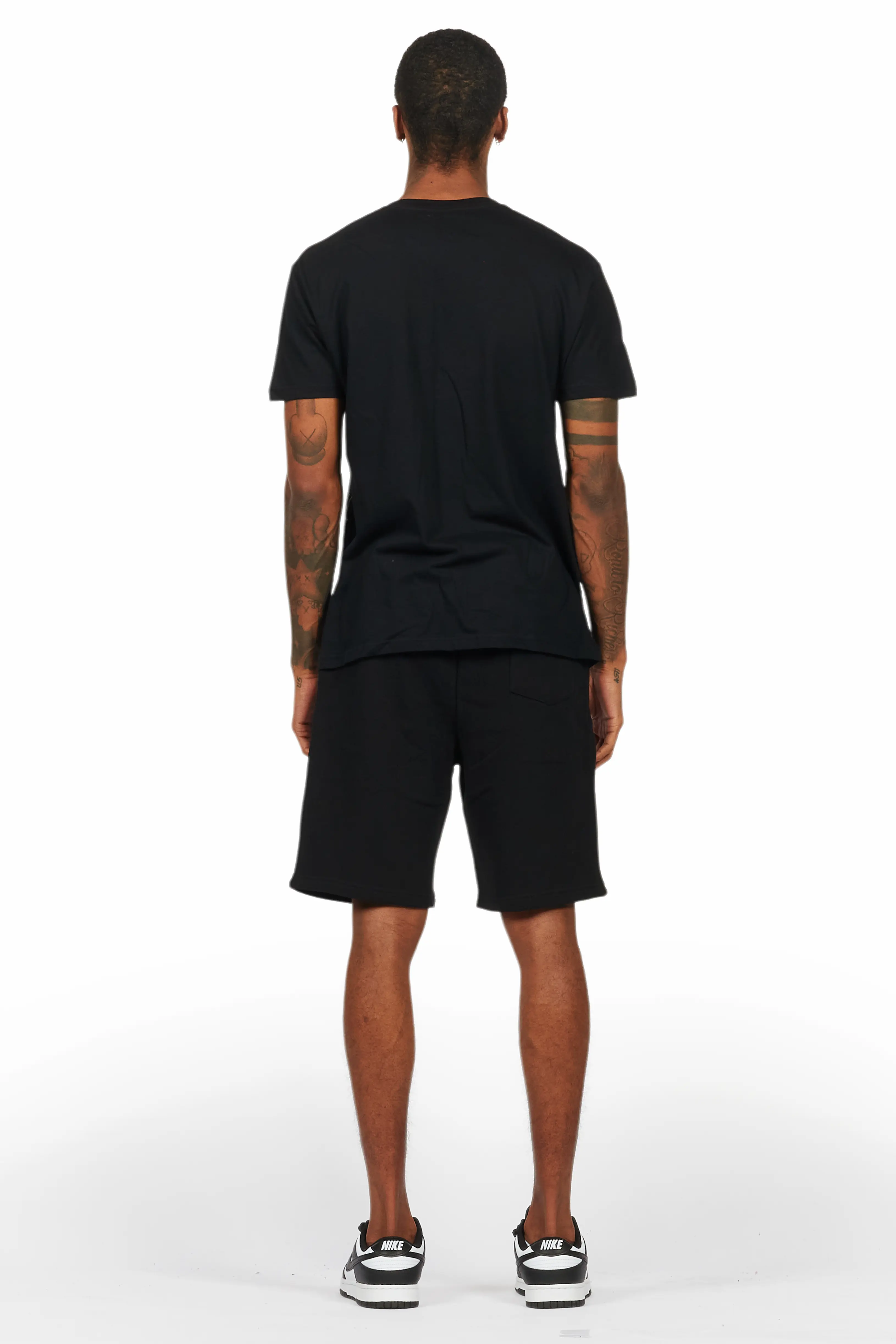 Racing Grung Black Graphic T-Shirt Short Set - Image 4