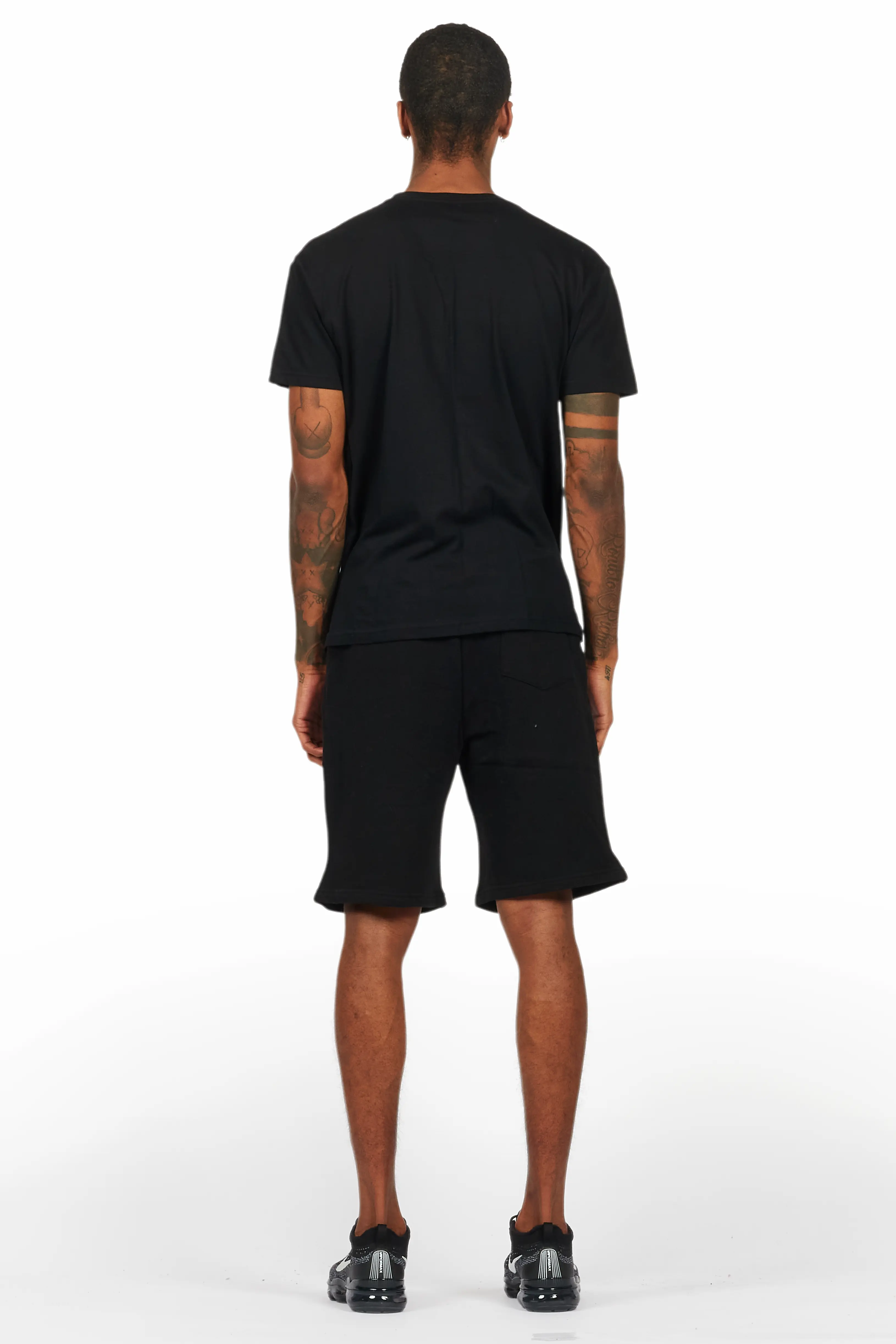Tarl Black Graphic T-Shirt Short Set - Image 4
