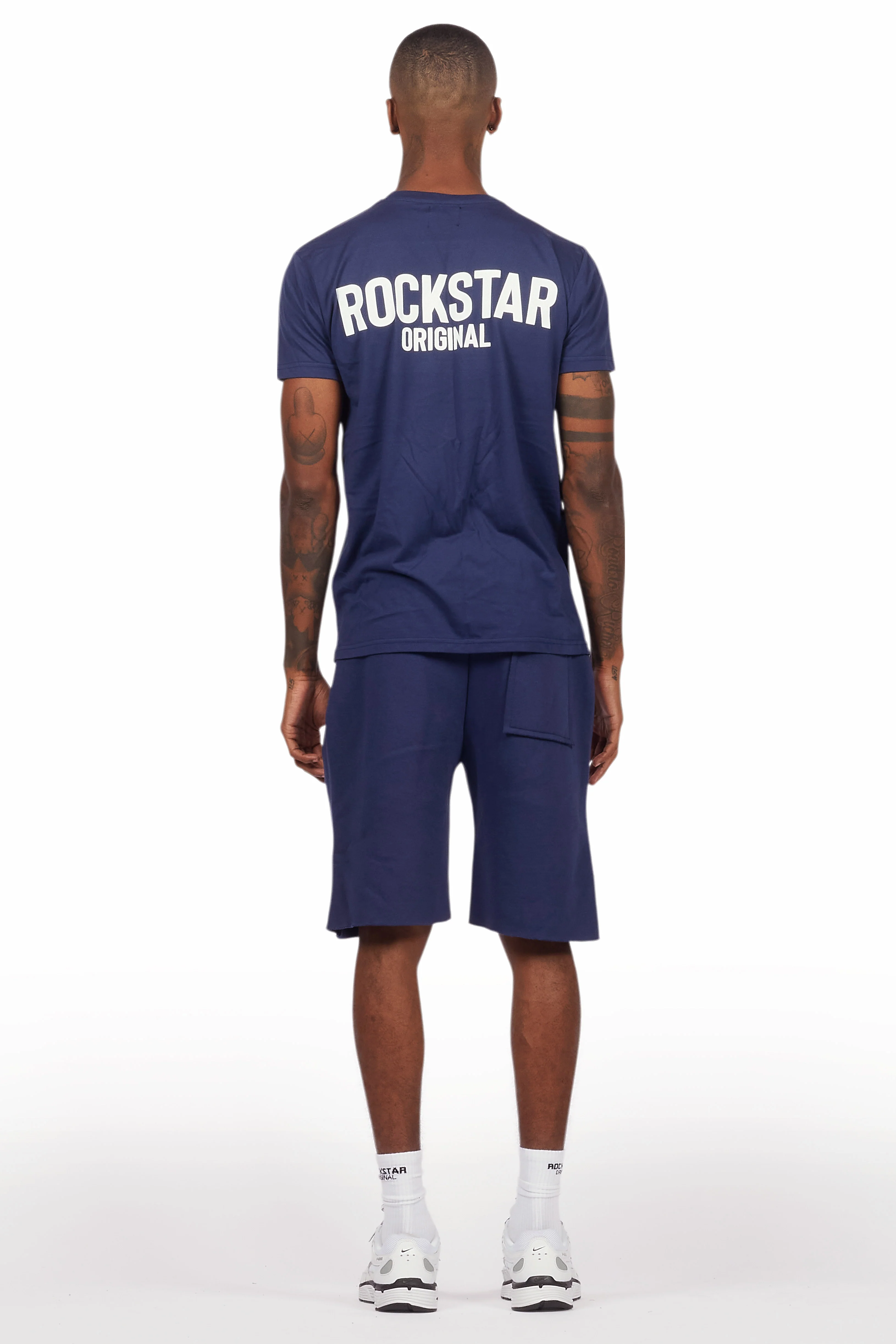 Sana Navy T-Shirt/Raw Edge Short Set - Image 11