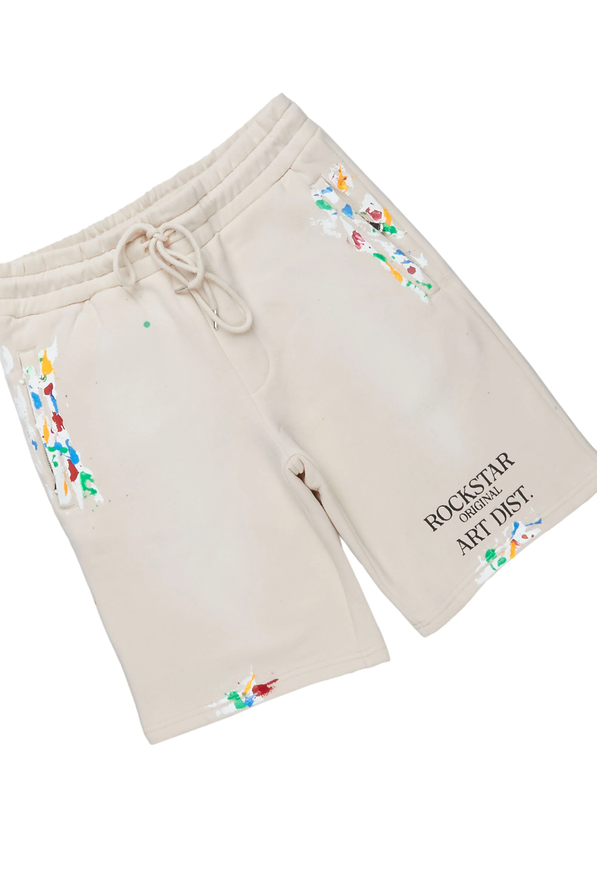 Rockstar Art Dist. Beige T-Shirt Short Set - Image 3