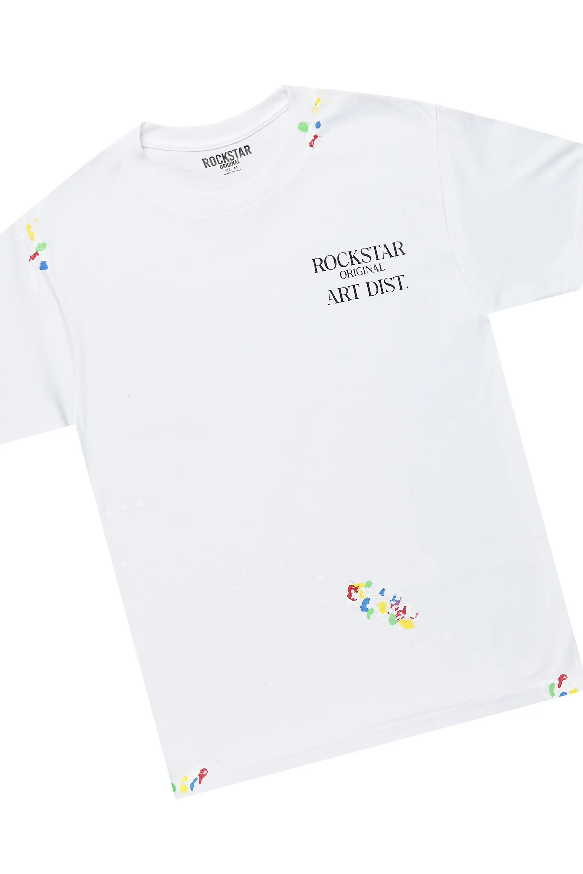 Rockstar Art Dist. White/Orange T-Shirt Short Set - Image 6