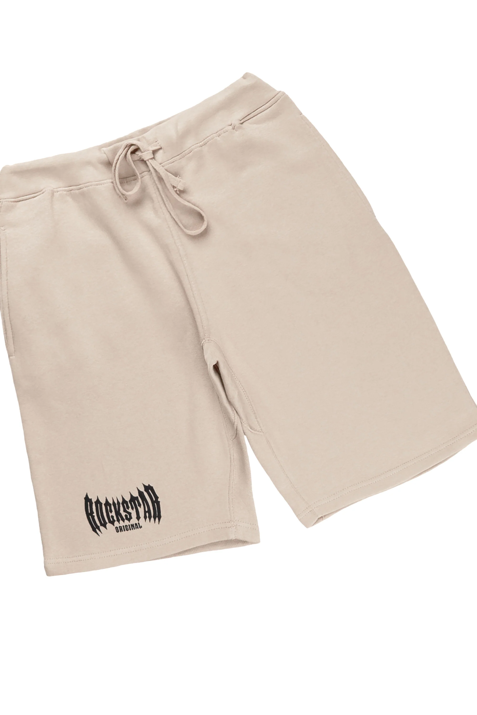 Skeller Beige Hoodie Short Set - Image 4