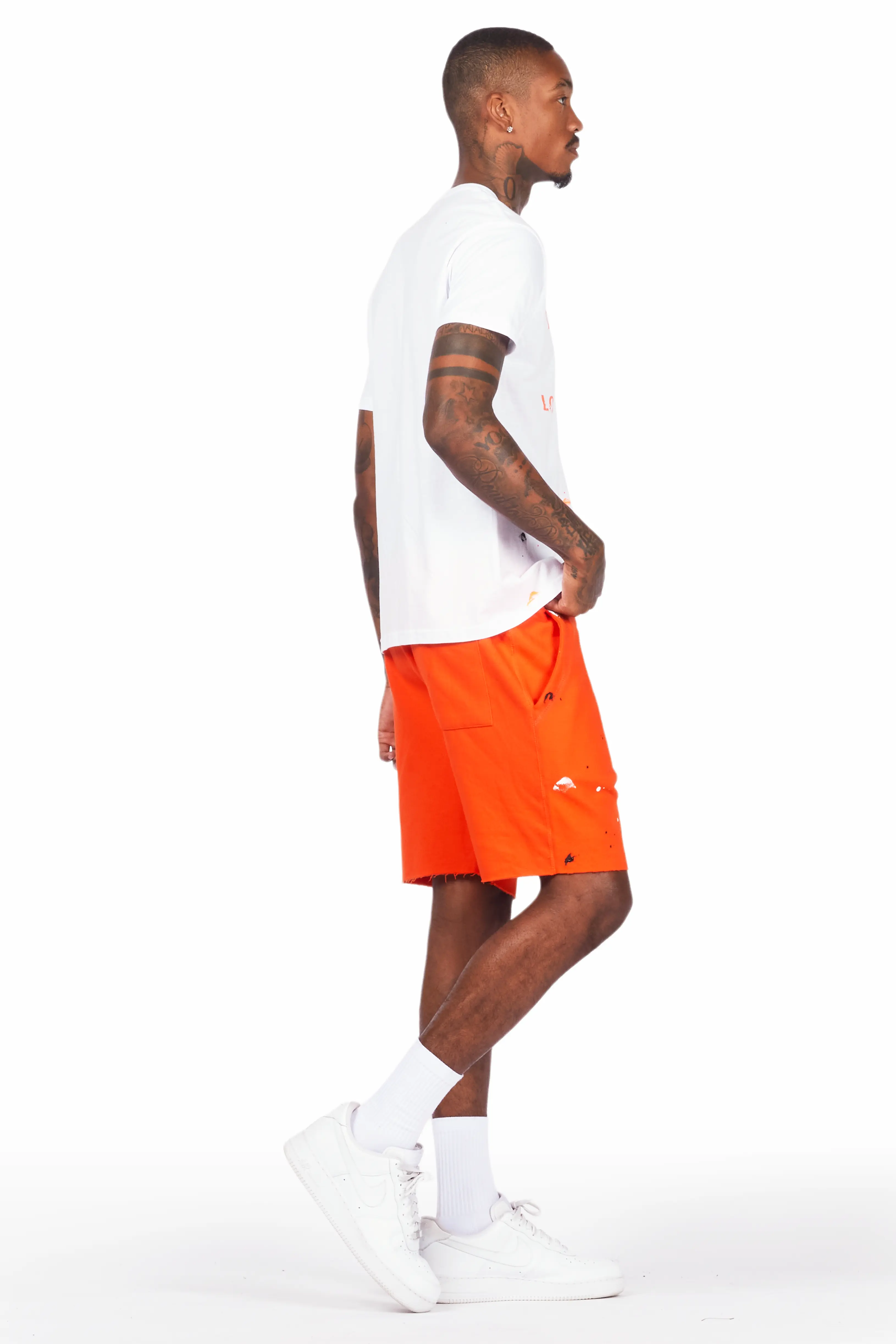 Scottie White/Orange Short Set - Image 3