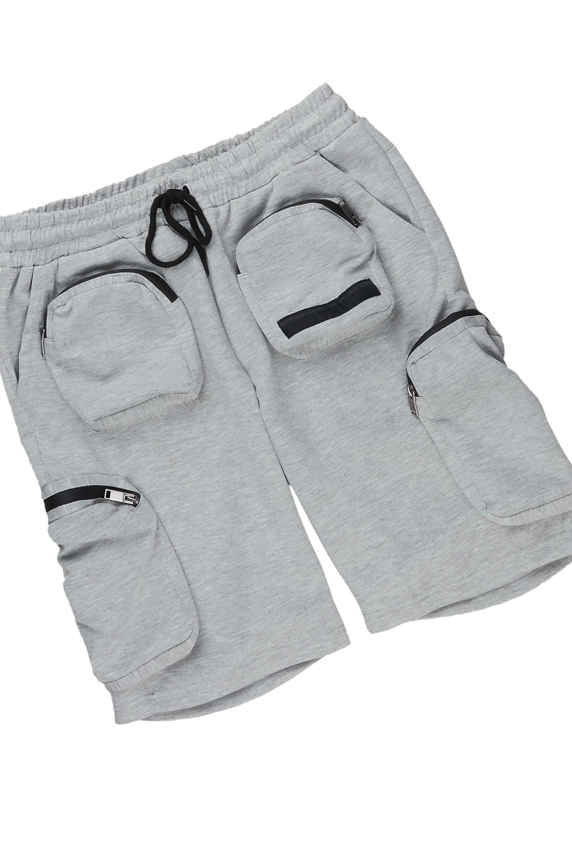 Octavio Black/Grey T-Shirt Cargo Short Set - Image 3