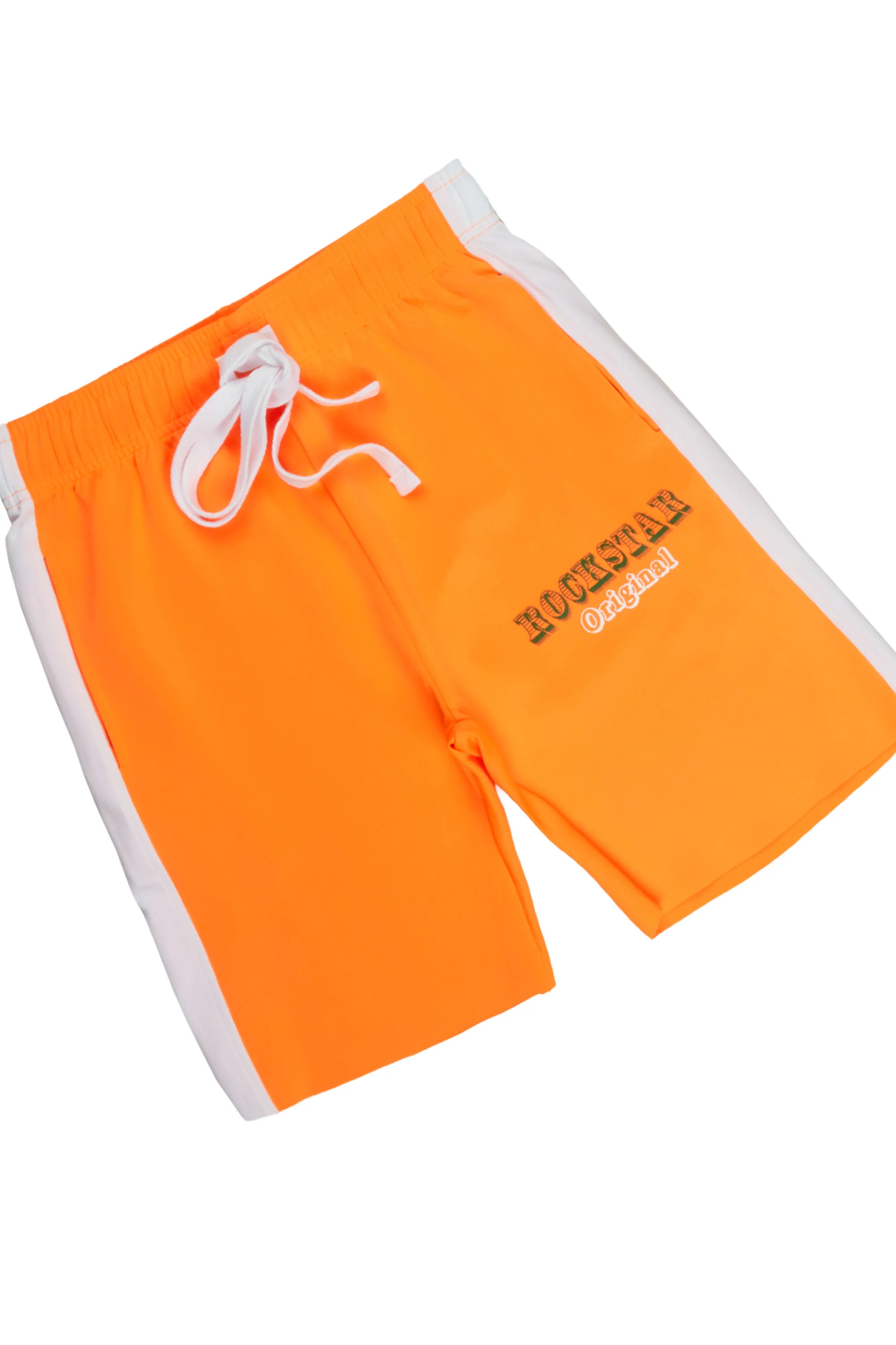 Kashy White/Orange T-Shirt Short Set - Image 3