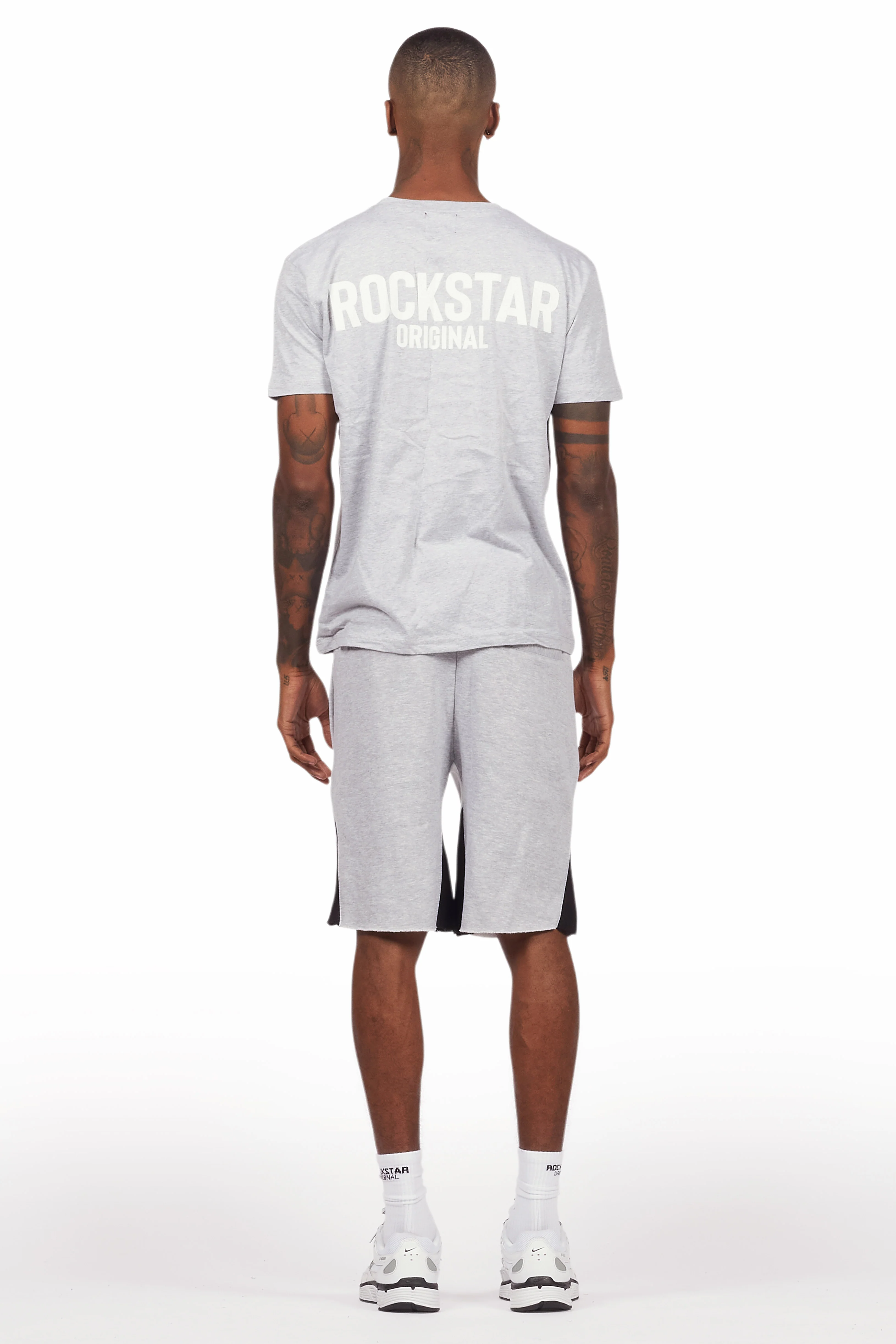 Sana Heather Grey Relaxed T-Shirt/Short Set - Image 10