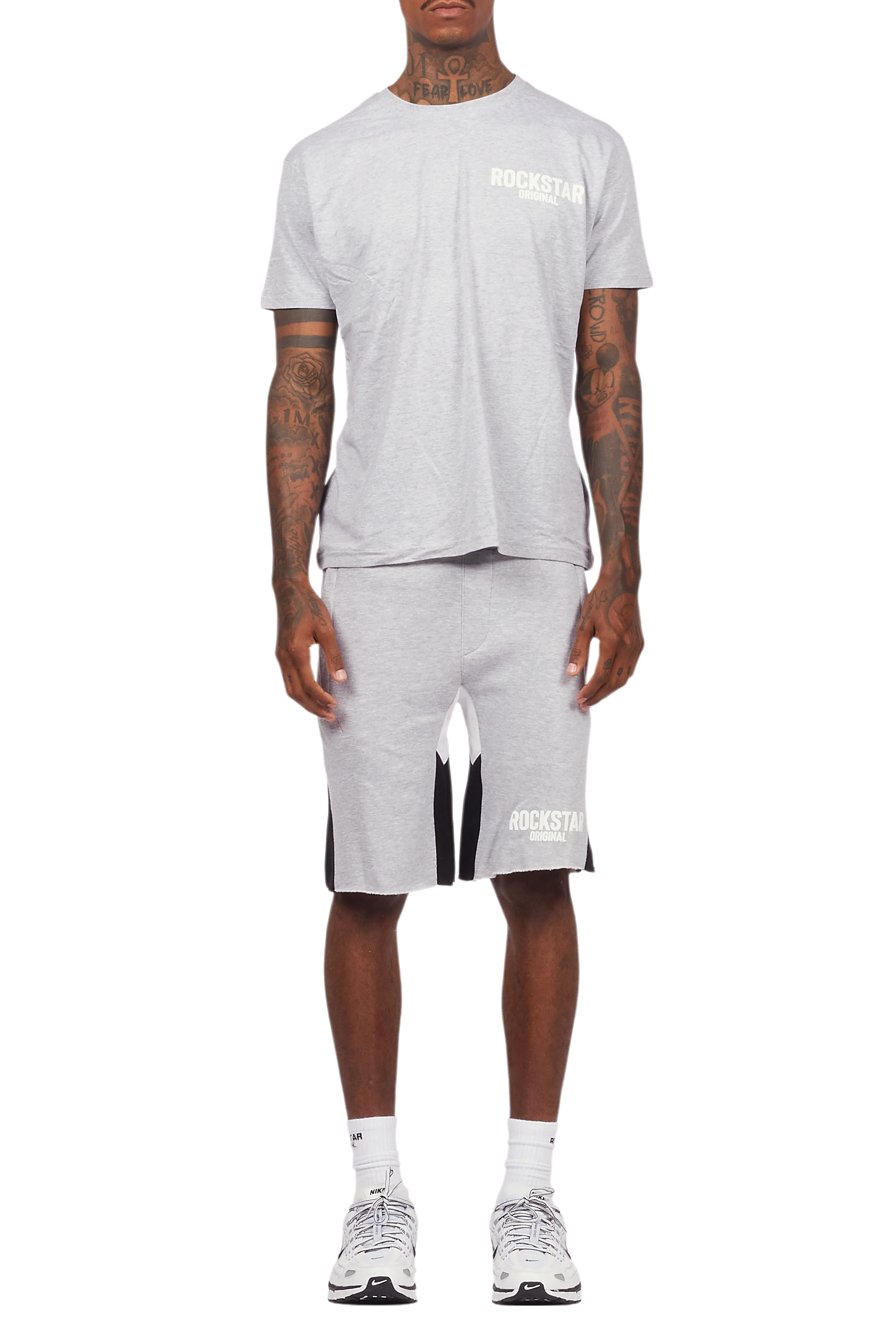 Sana Heather Grey Relaxed T-Shirt/Short Set - Image 14