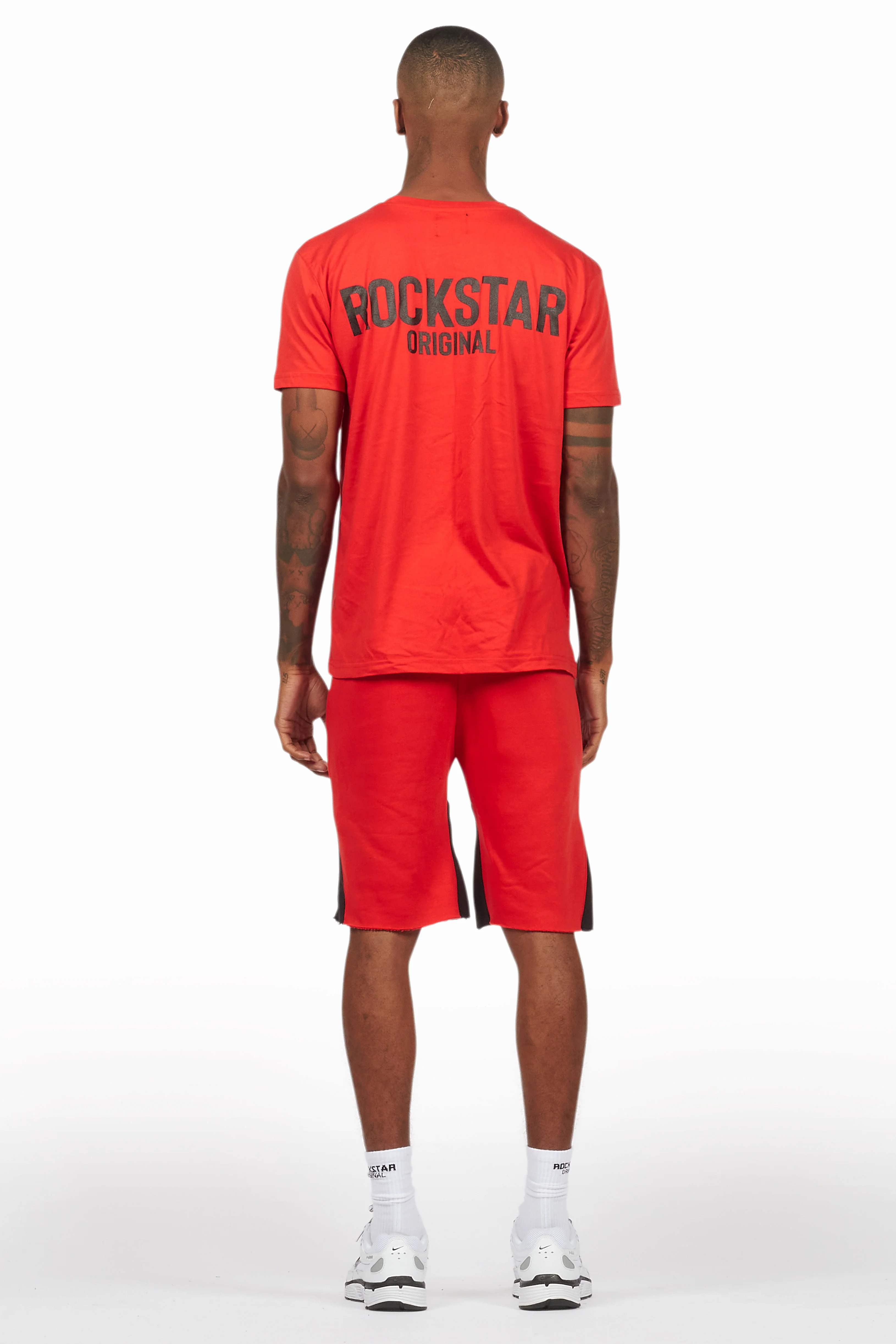 Sana Red Relaxed T-Shirt/Short Set - Image 10