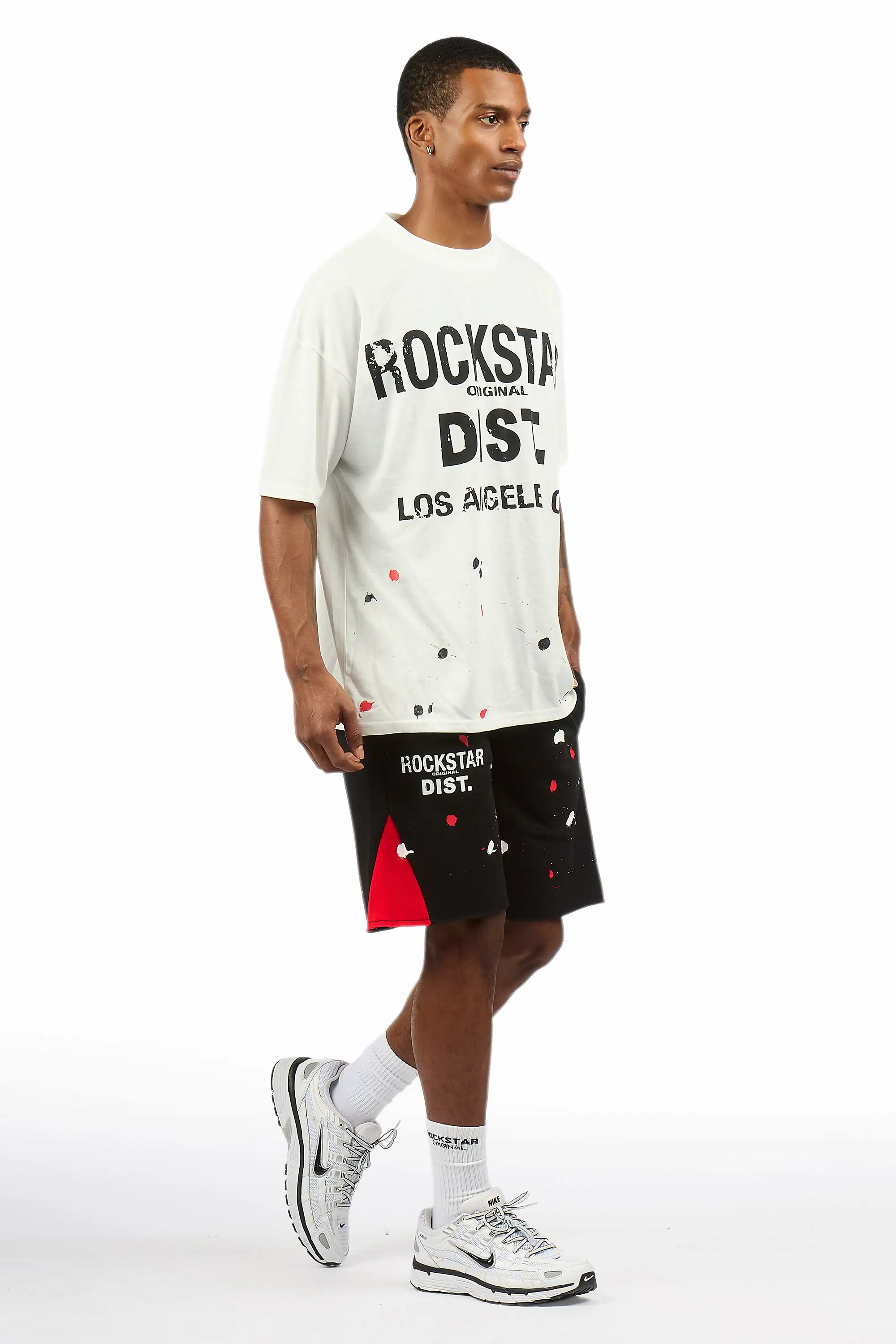 Scottie White/Black Painter T-Shirt/Short Set - Image 3