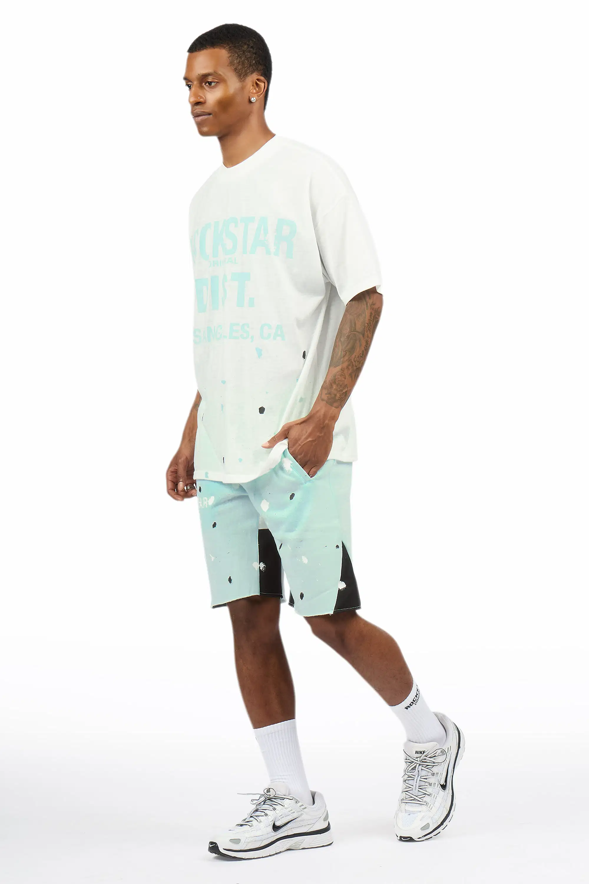 Scottie White/Mint Painter T-Shirt/Short Set - Image 5