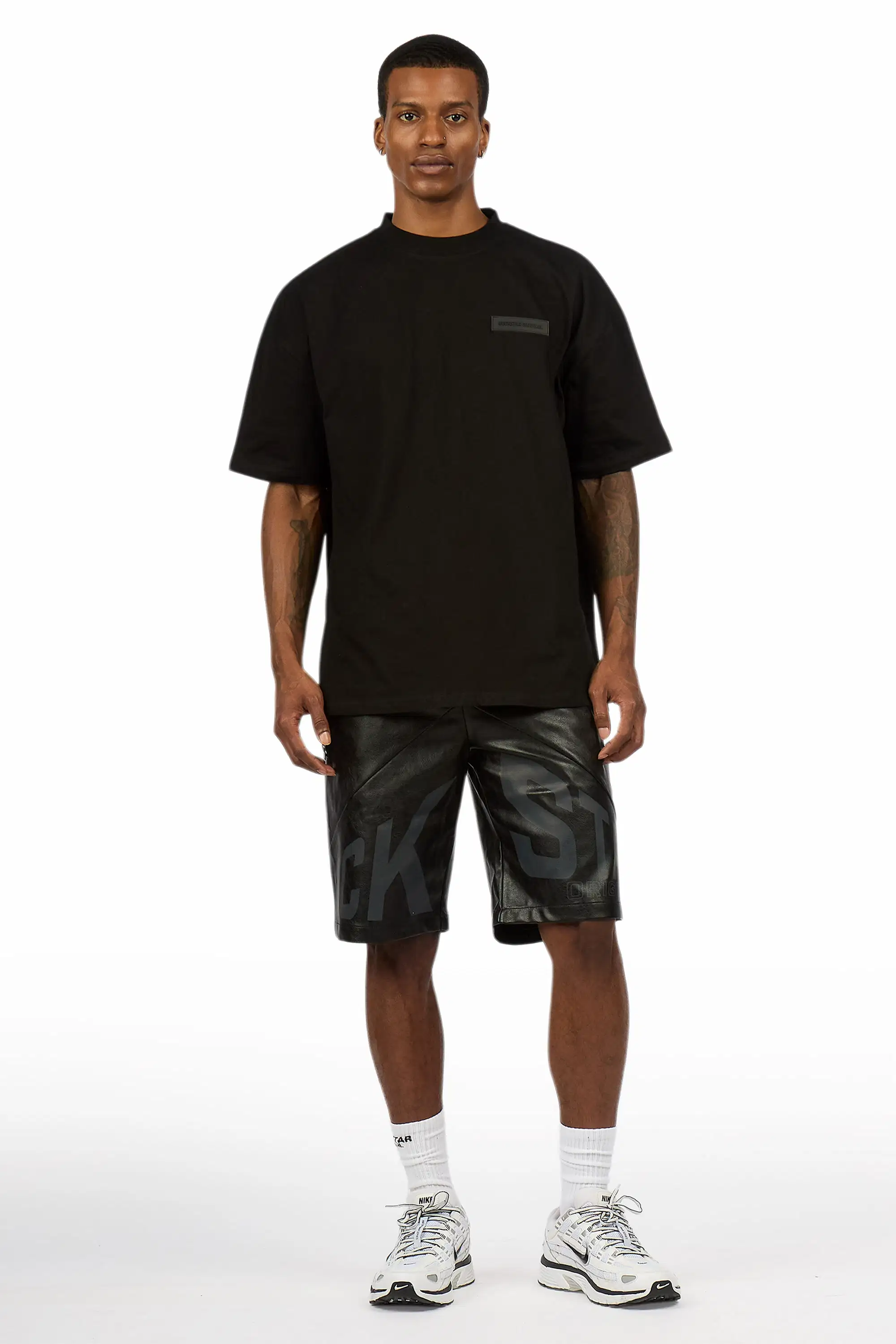 Zayn Black Graphic Short Set - Image 2
