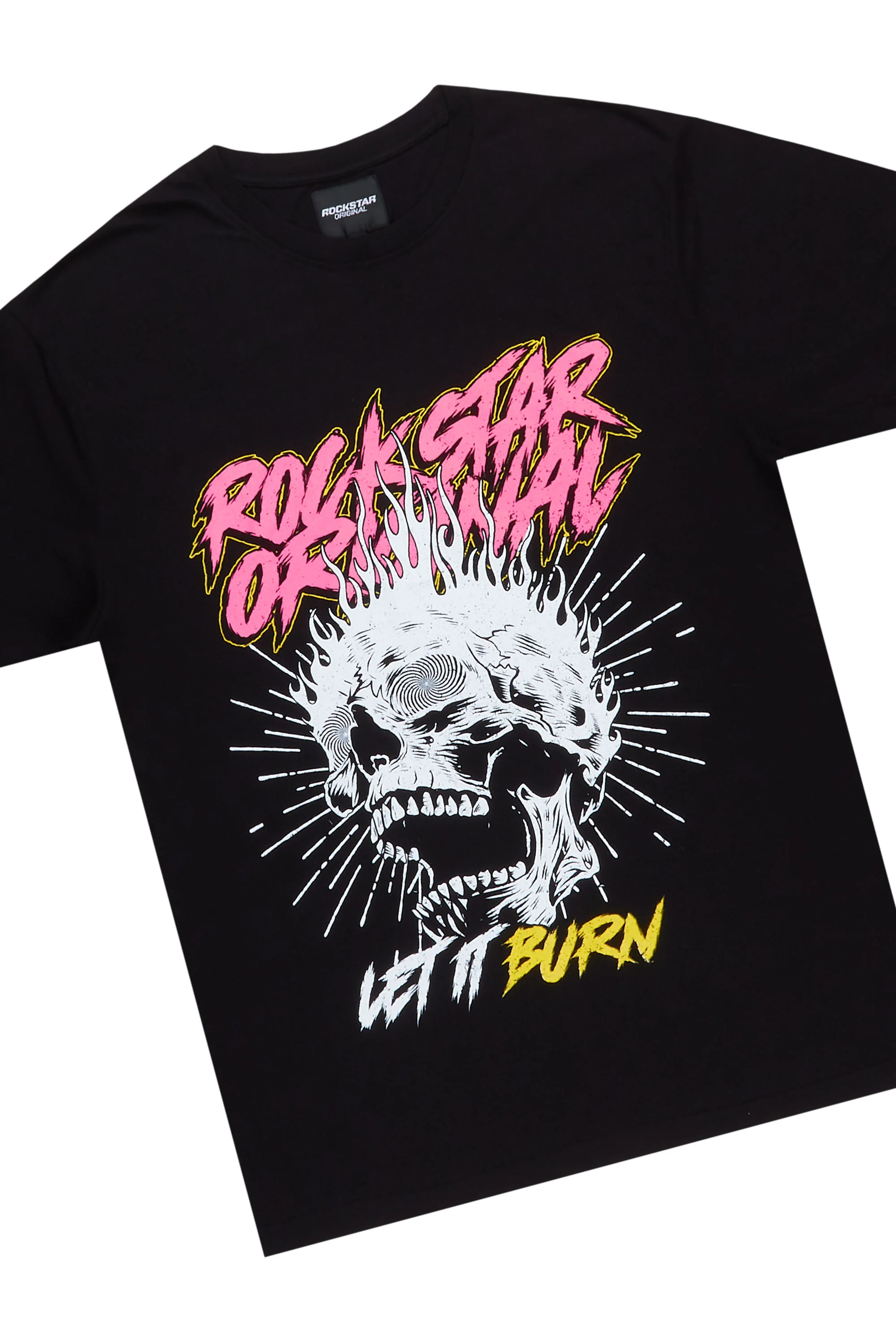 Zev Black Graphic T-Shirt Short Set - Image 3