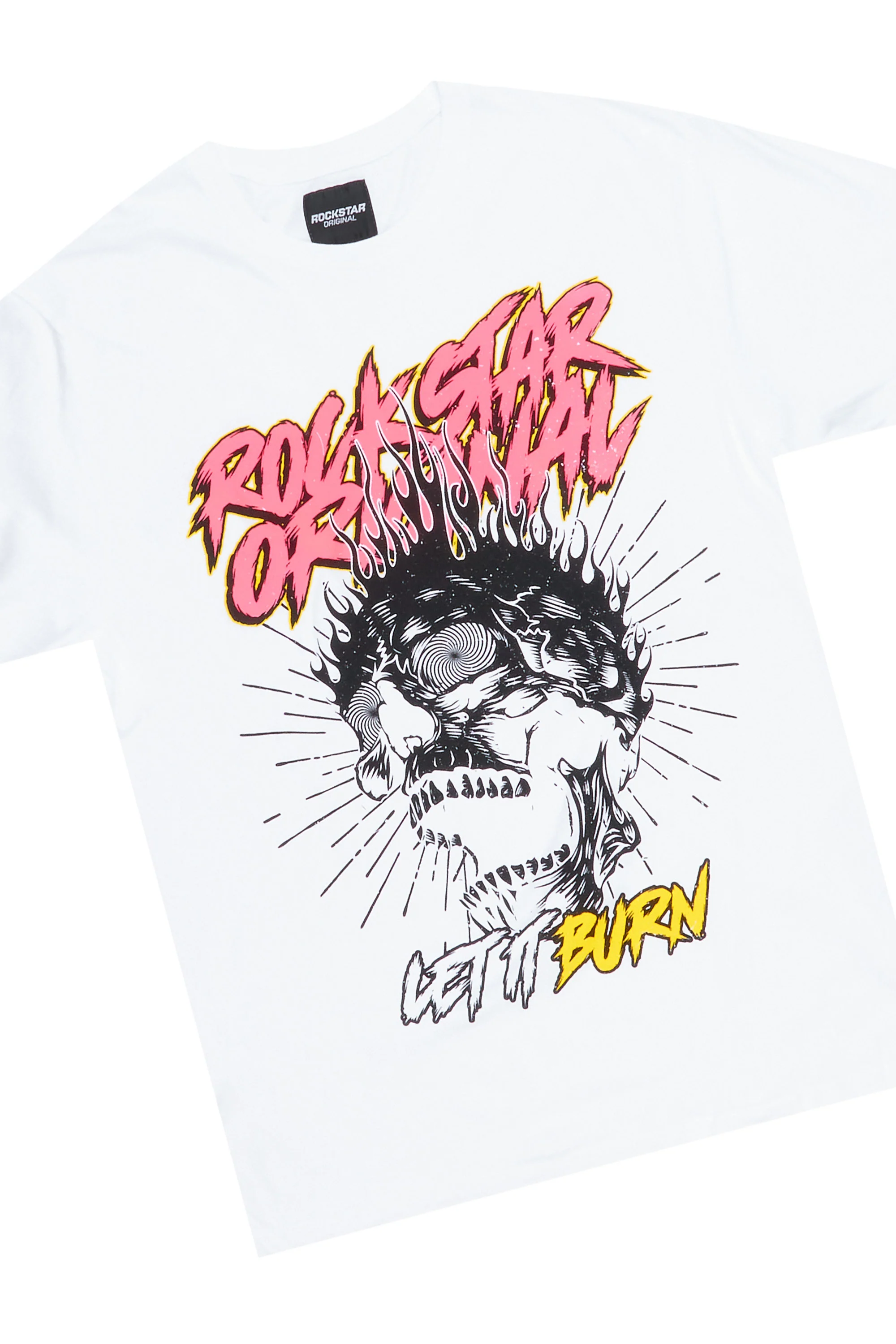 Zev White Graphic T-Shirt Short Set - Image 2