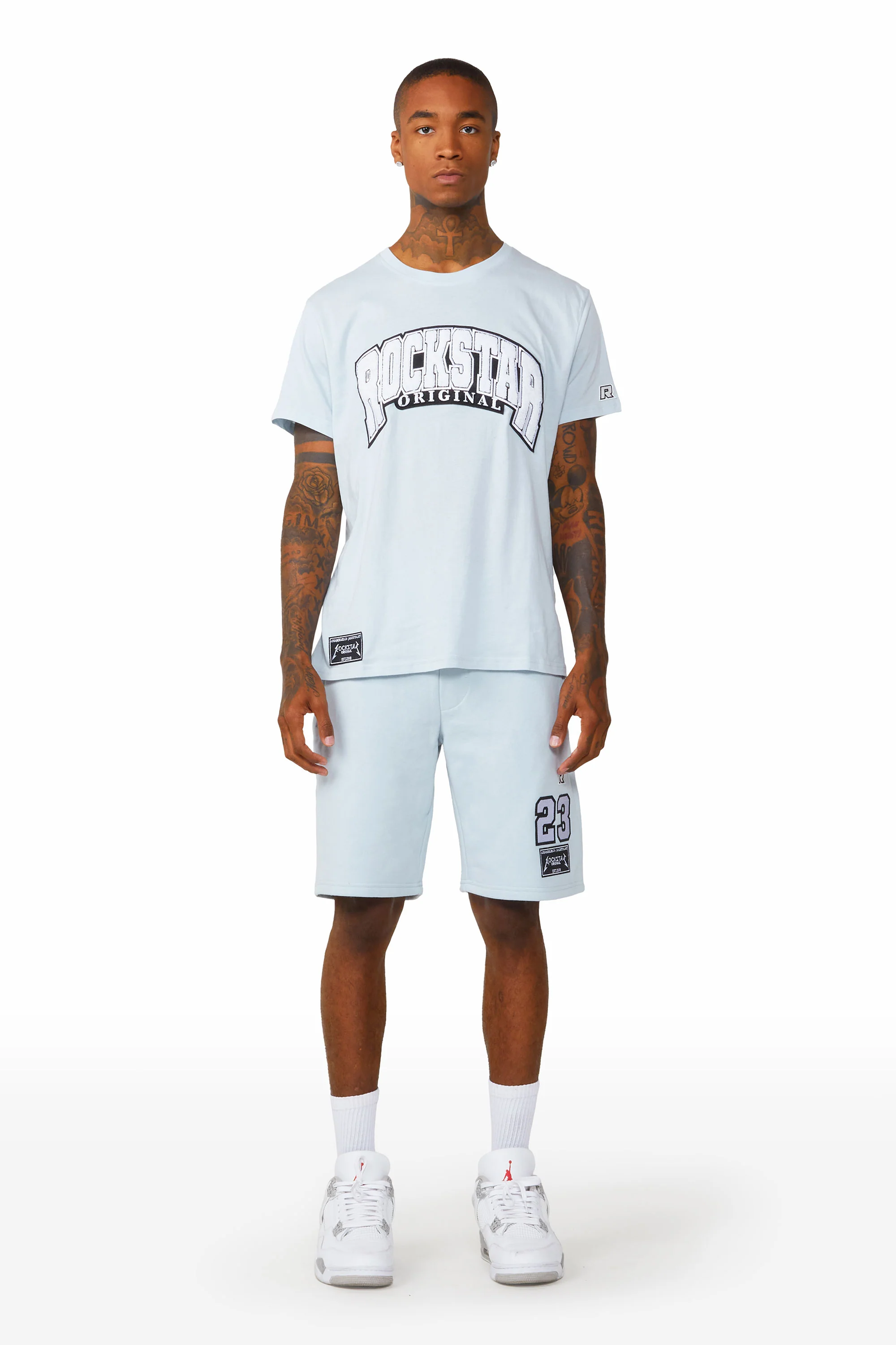 Cameron Baby Blue T-Shirt/Short Set - Image 2