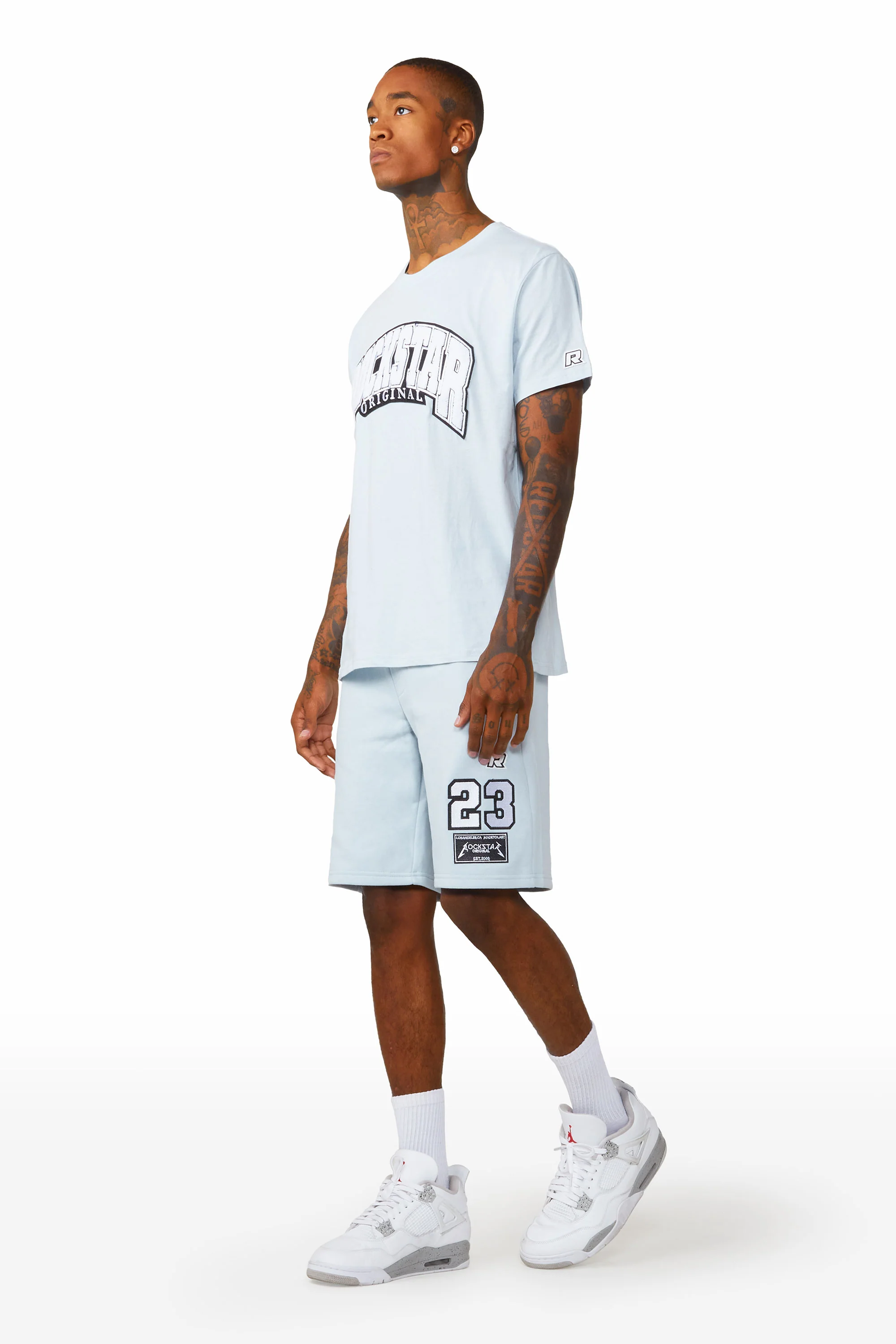 Cameron Baby Blue T-Shirt/Short Set - Image 5