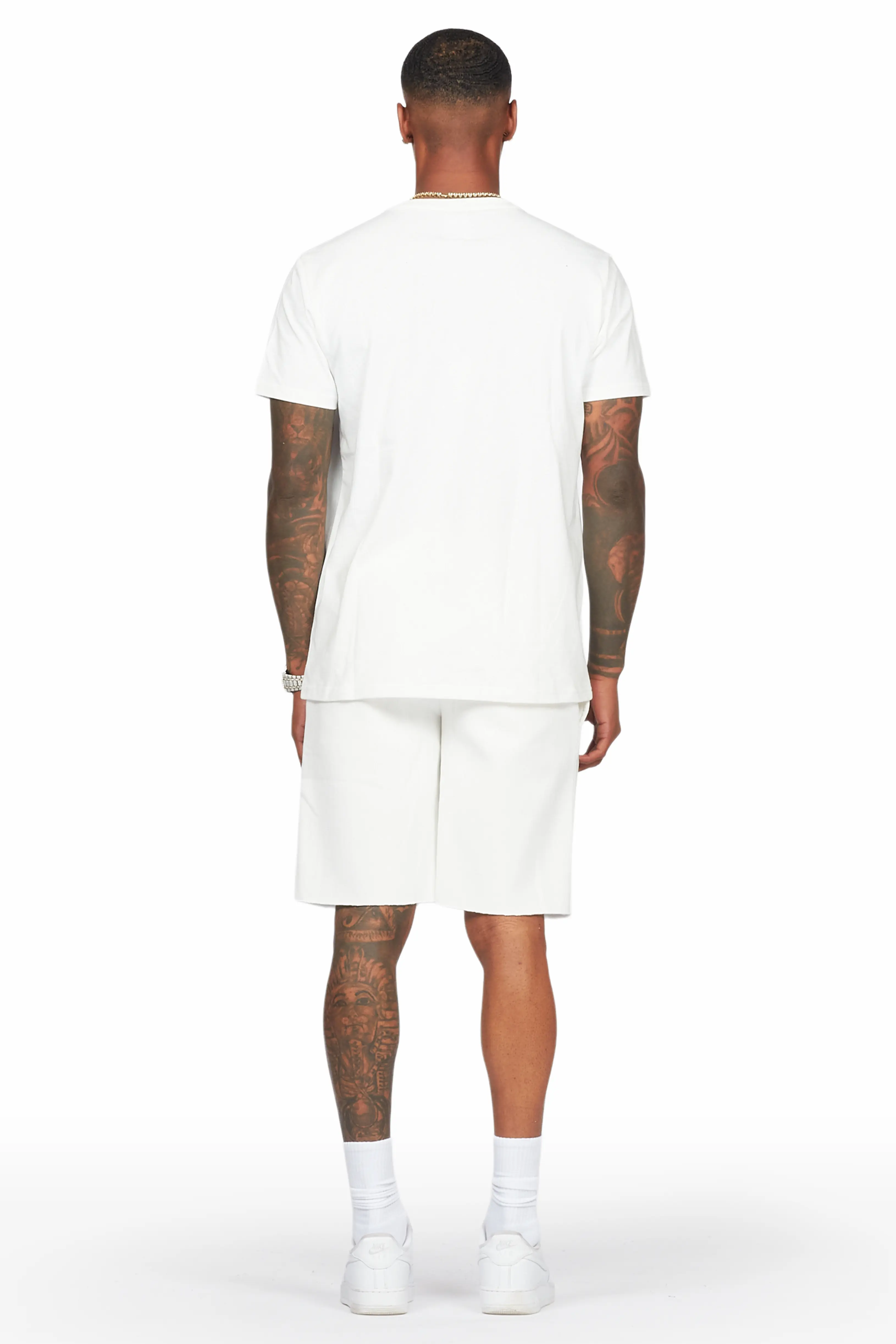 Oberon White T-Shirt/Short Set - Image 5