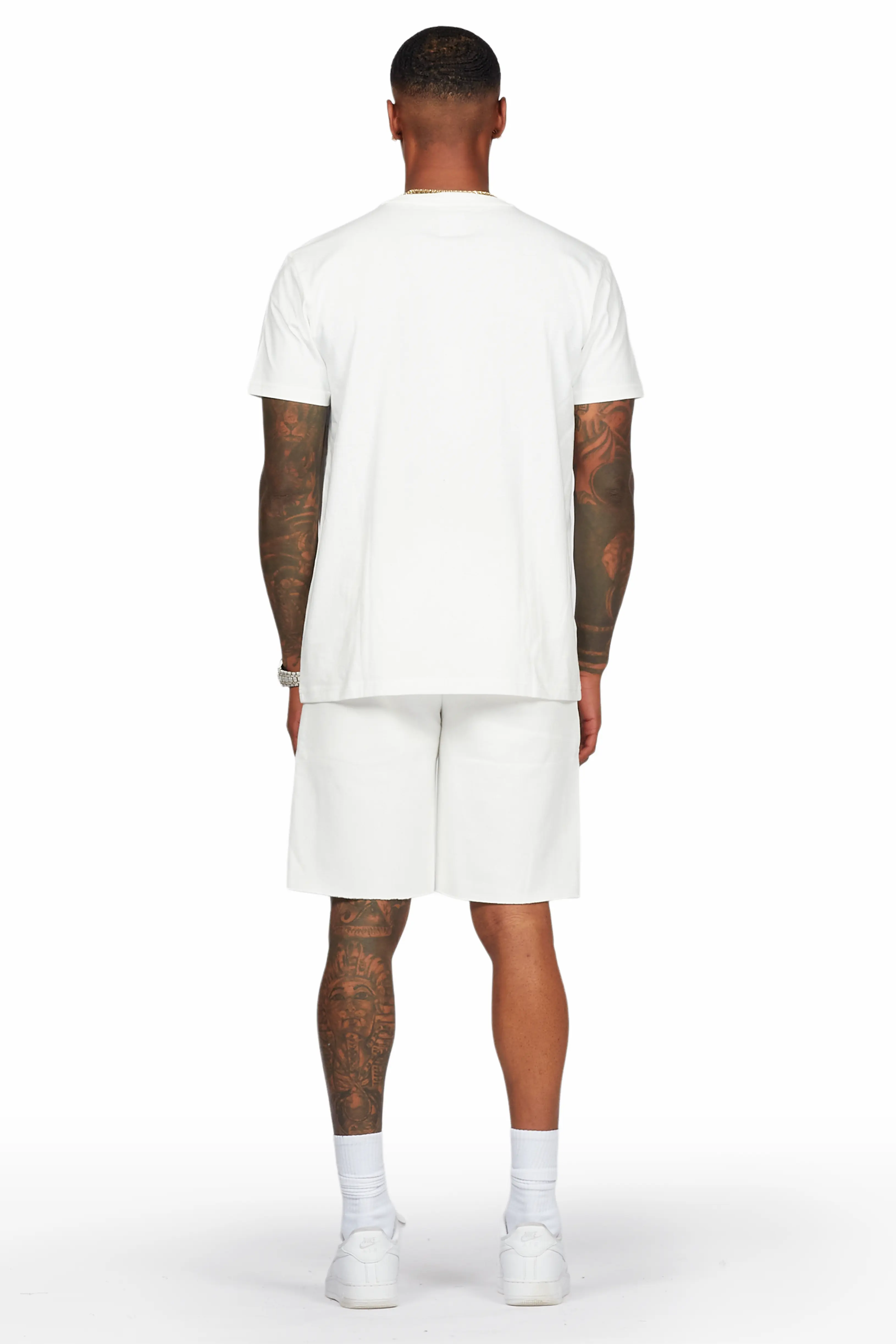 Wizzurd White T-Shirt/Short Set - Image 4