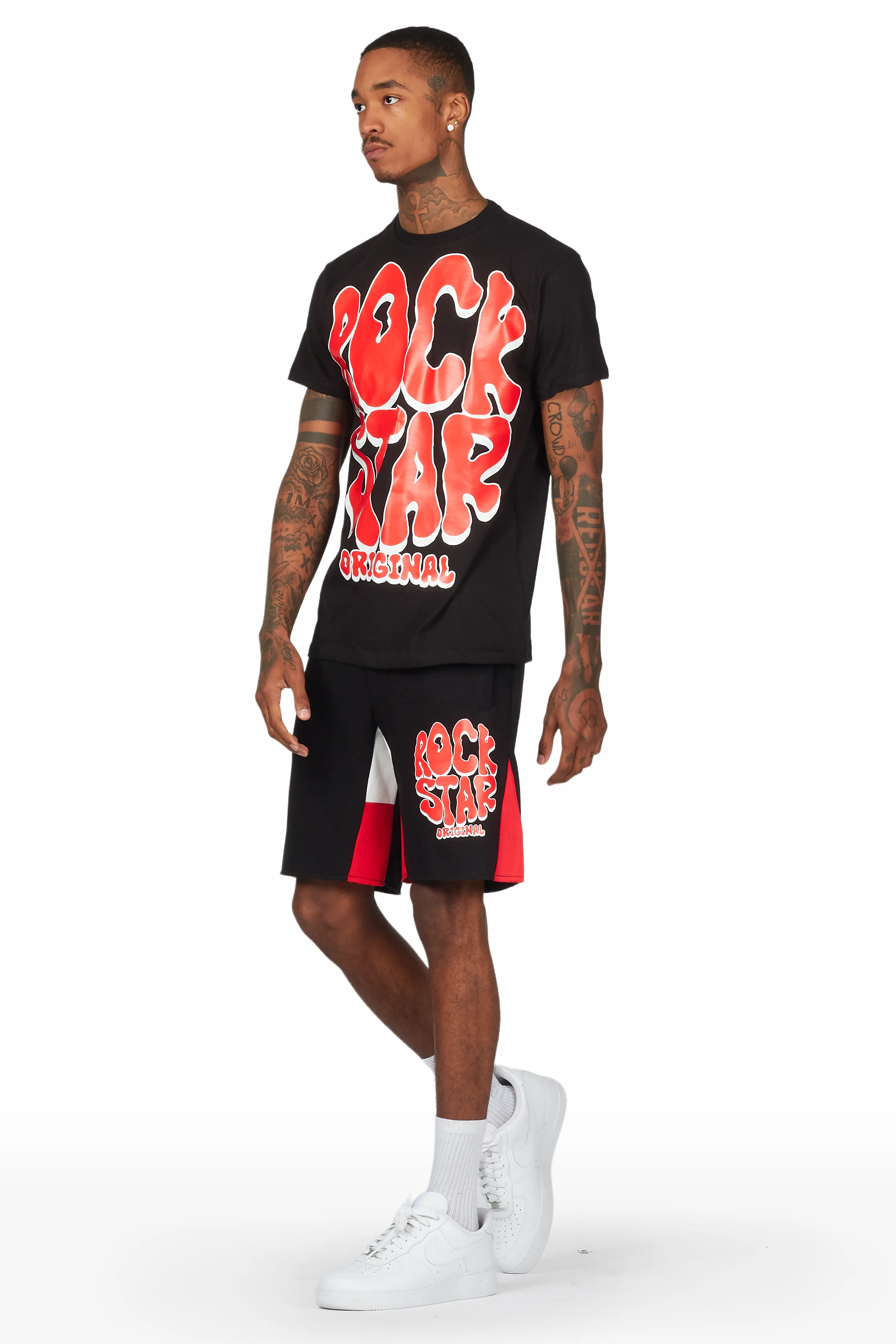 Warblen Black T-Shirt Short Set - Image 4