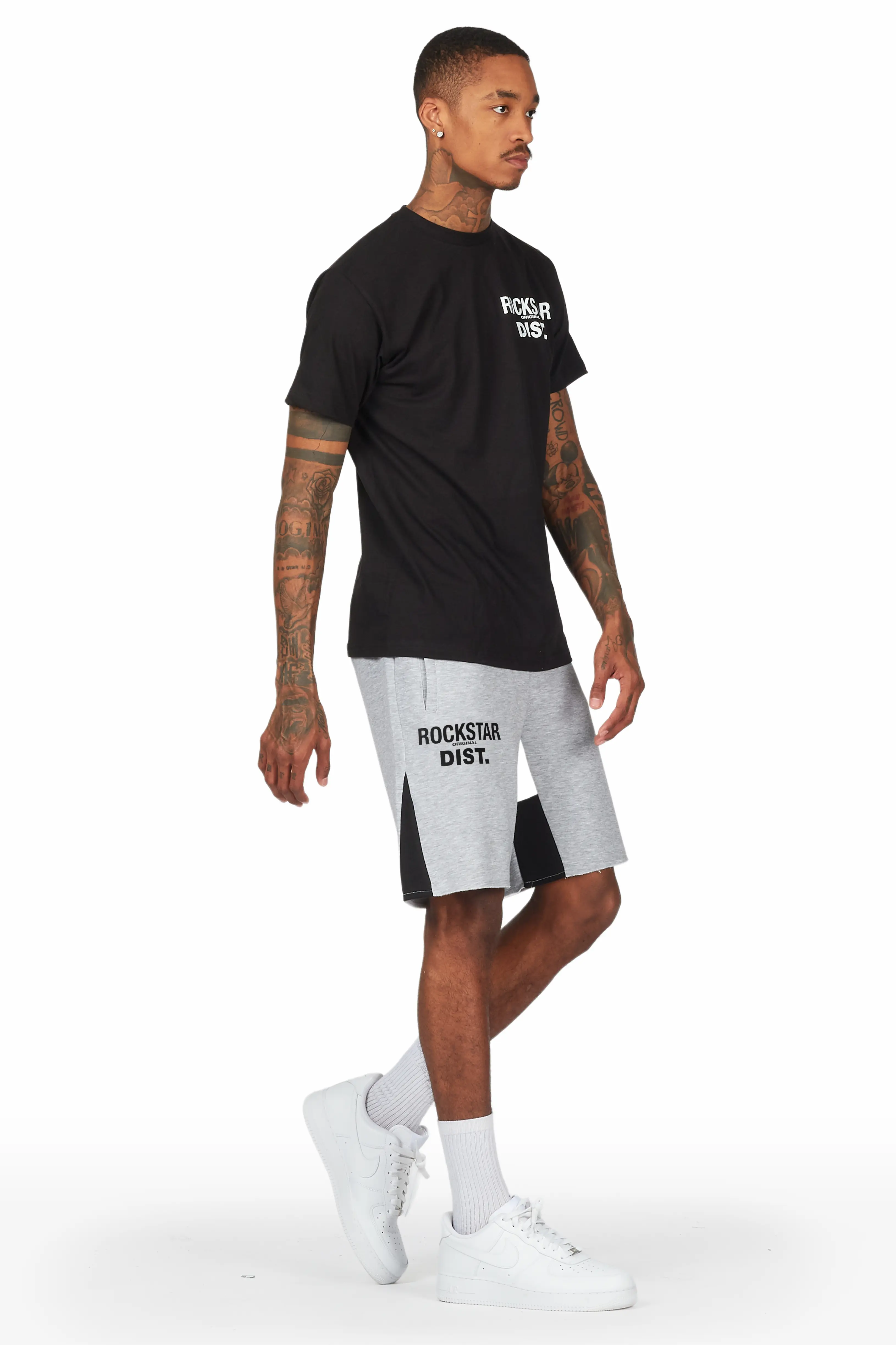 Buck 3.0 Black/Grey T-Shirt Short Set - Image 5