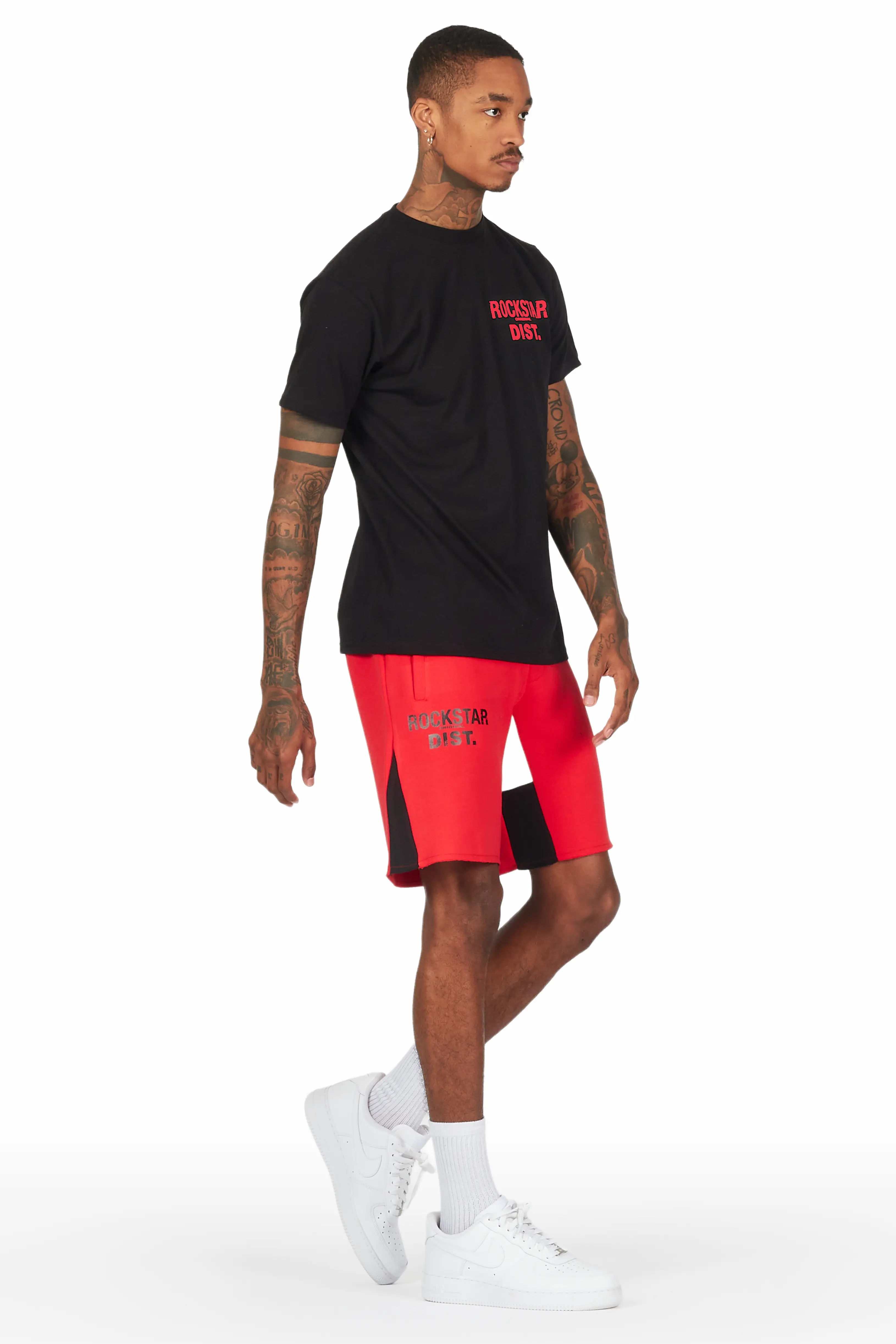 Buck 3.0 Black/Red T-Shirt Short Set - Image 2