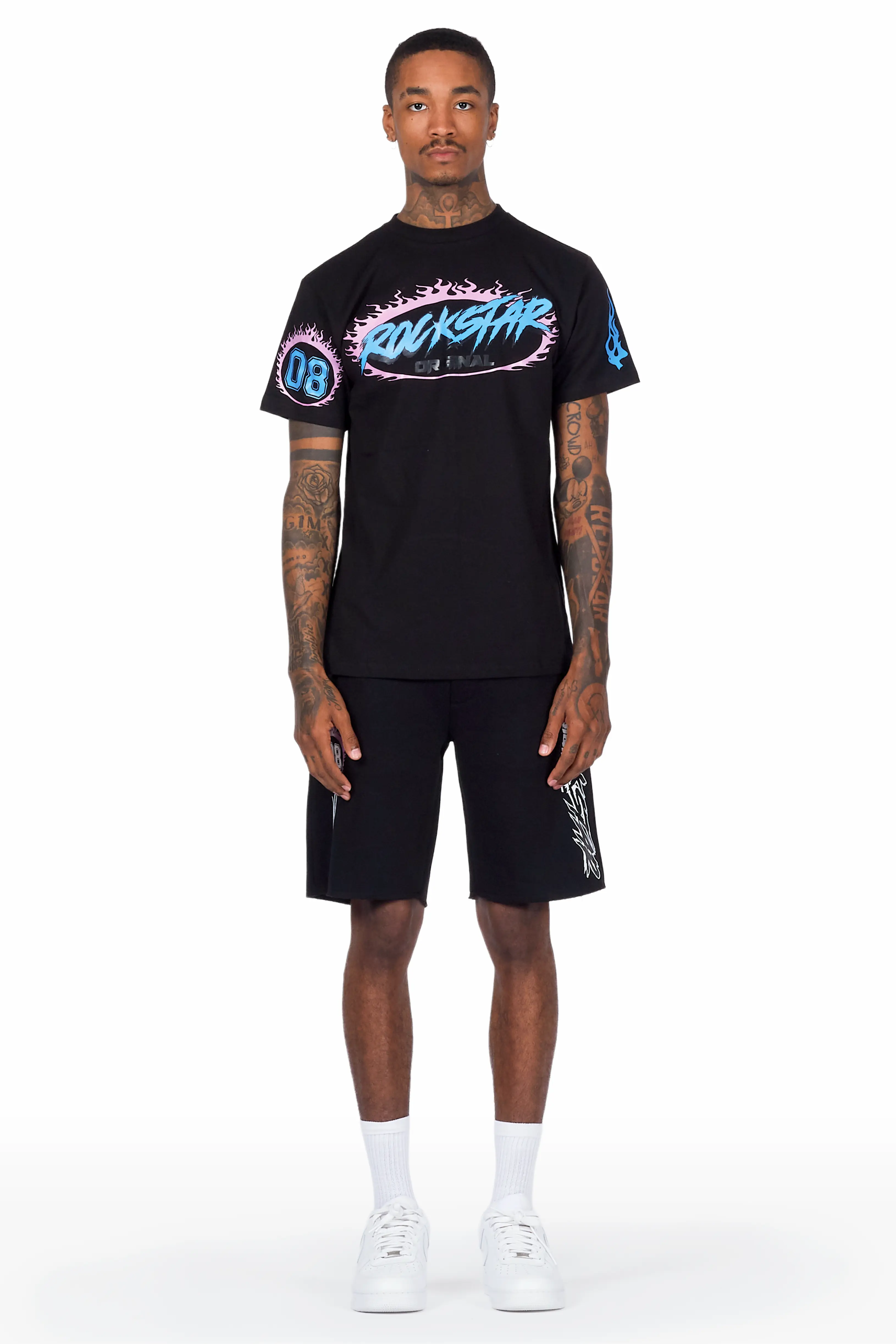 Draven 2.0 Black T-Shirt Short Set - Image 2