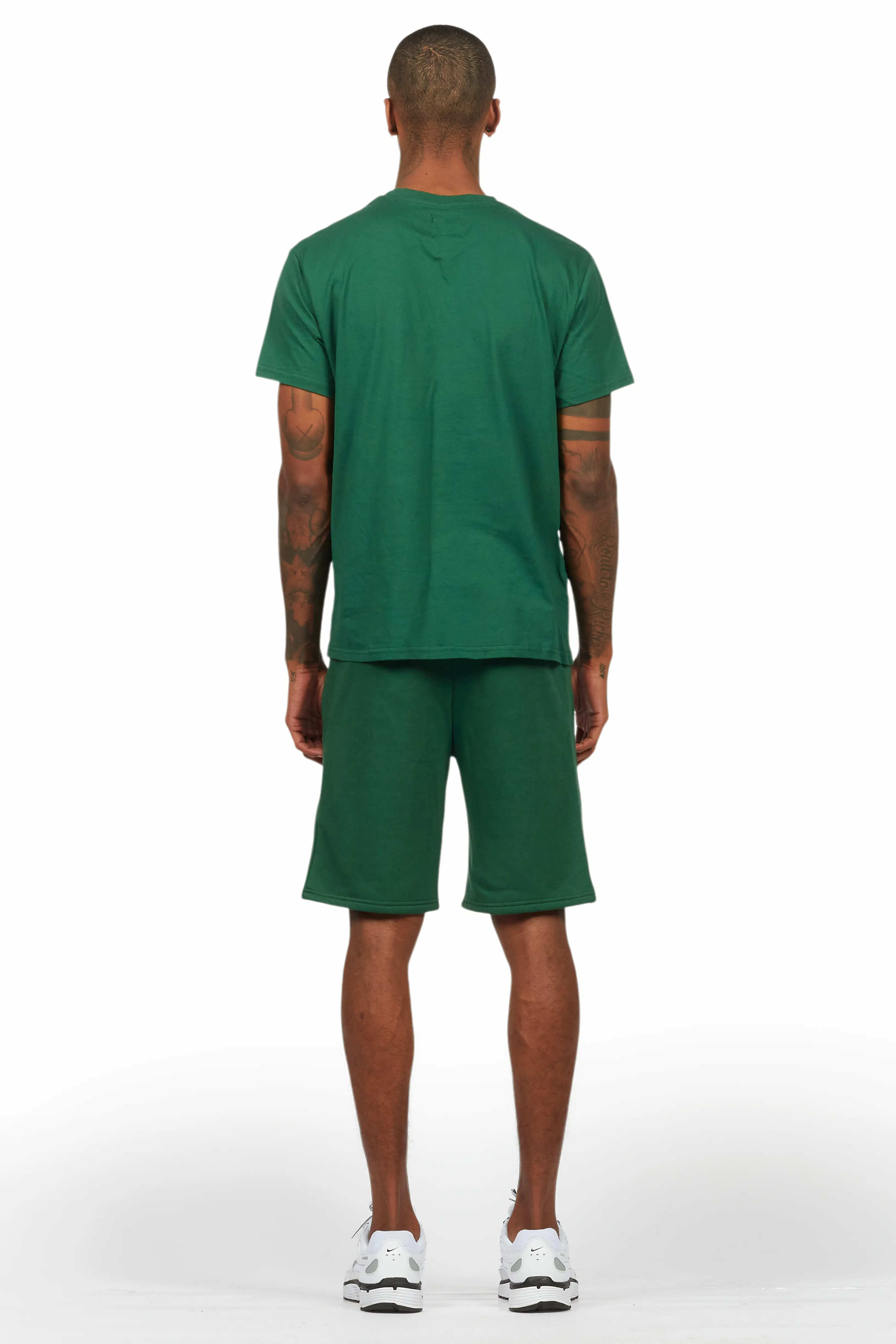 Allstar Green/White T-Shirt Short Set - Image 4